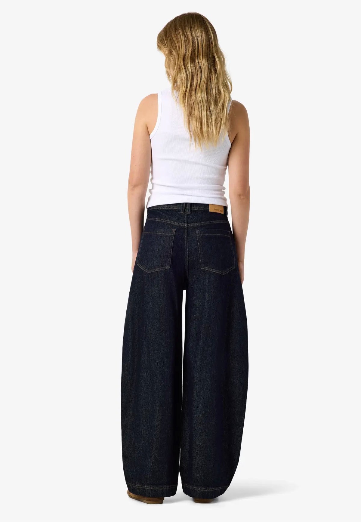 Noisy May Noah Barrel Dark Blue Denim Džíny | Women-Image