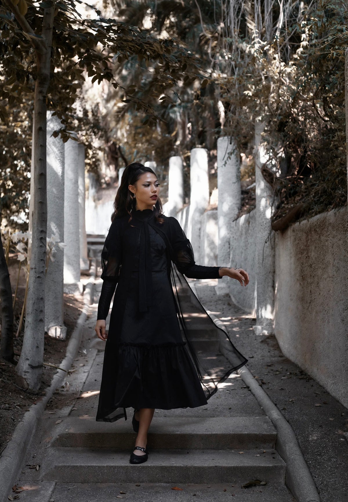 Lively Ghosts Beyond the Veil Duster Black Jacket | Women-Image