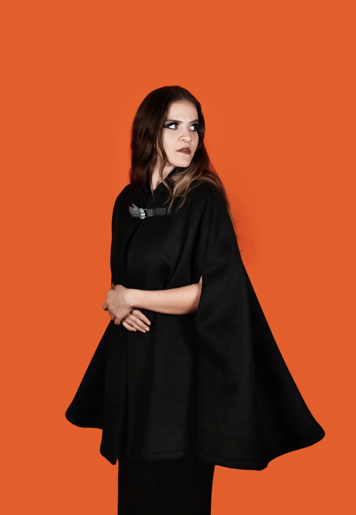 Lively Ghosts Seance Cape Black Jacket | Women-Image