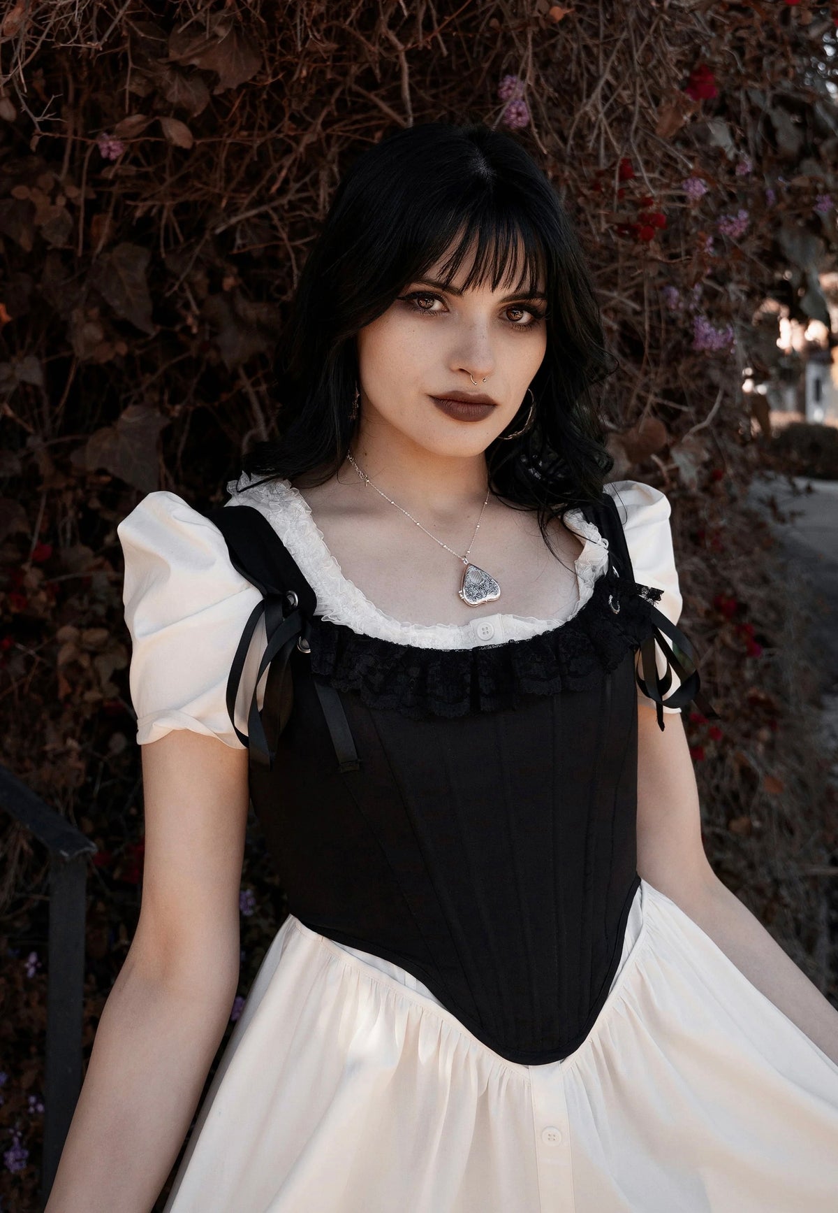 Lively Ghosts Thistlebloom Black Korsett | Women-Image