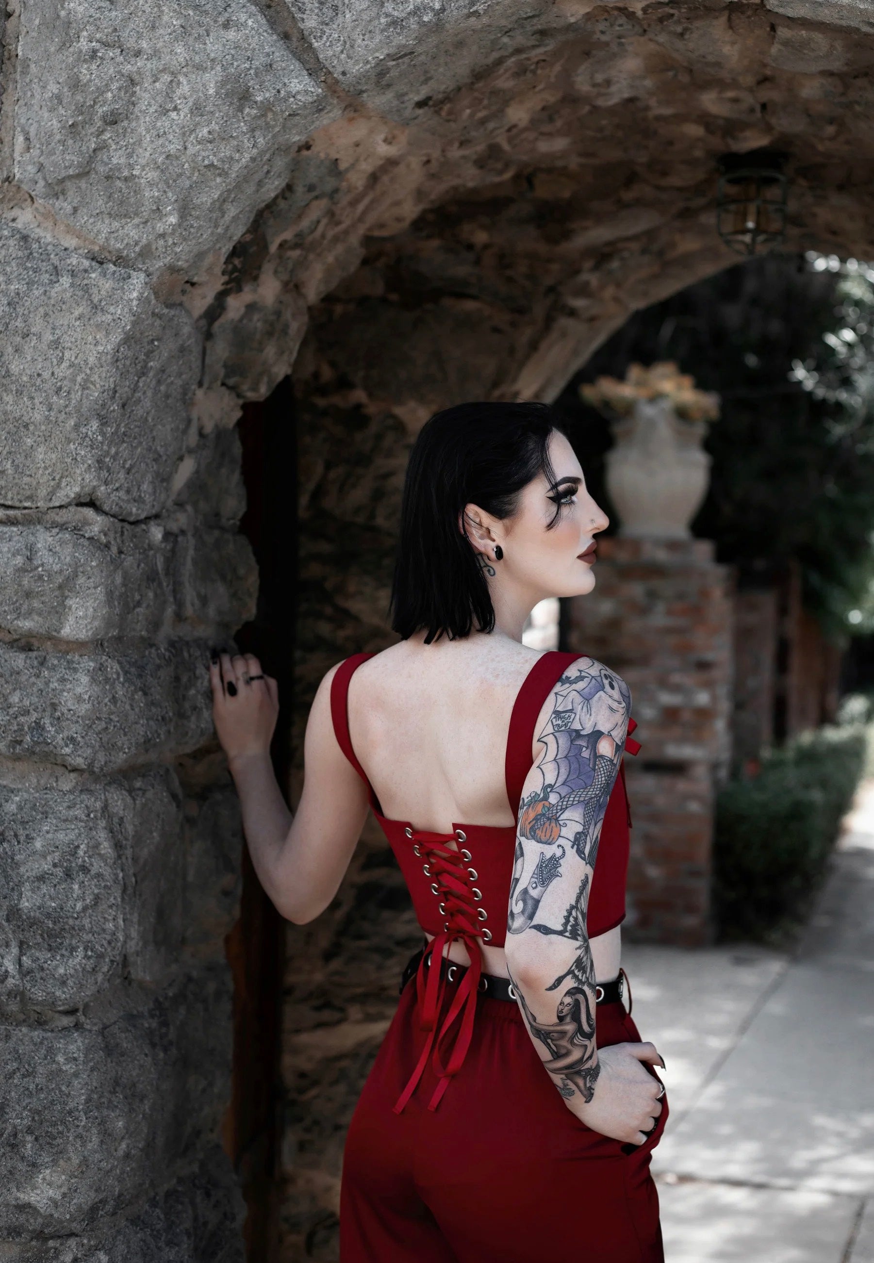 Lively Ghosts - Draconian Red - Corset | Women-Image