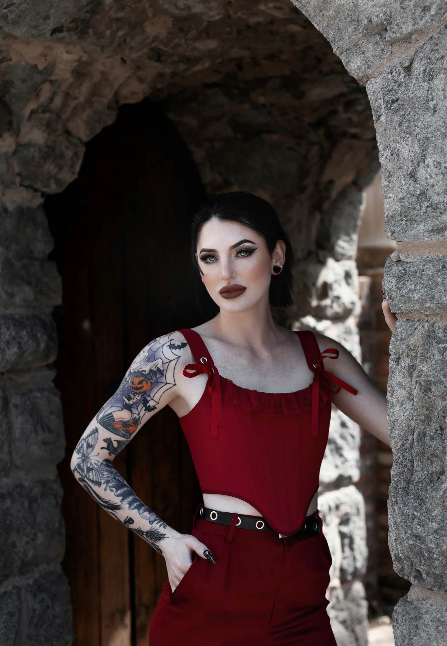 Lively Ghosts - Draconian Red - Corset | Women-Image