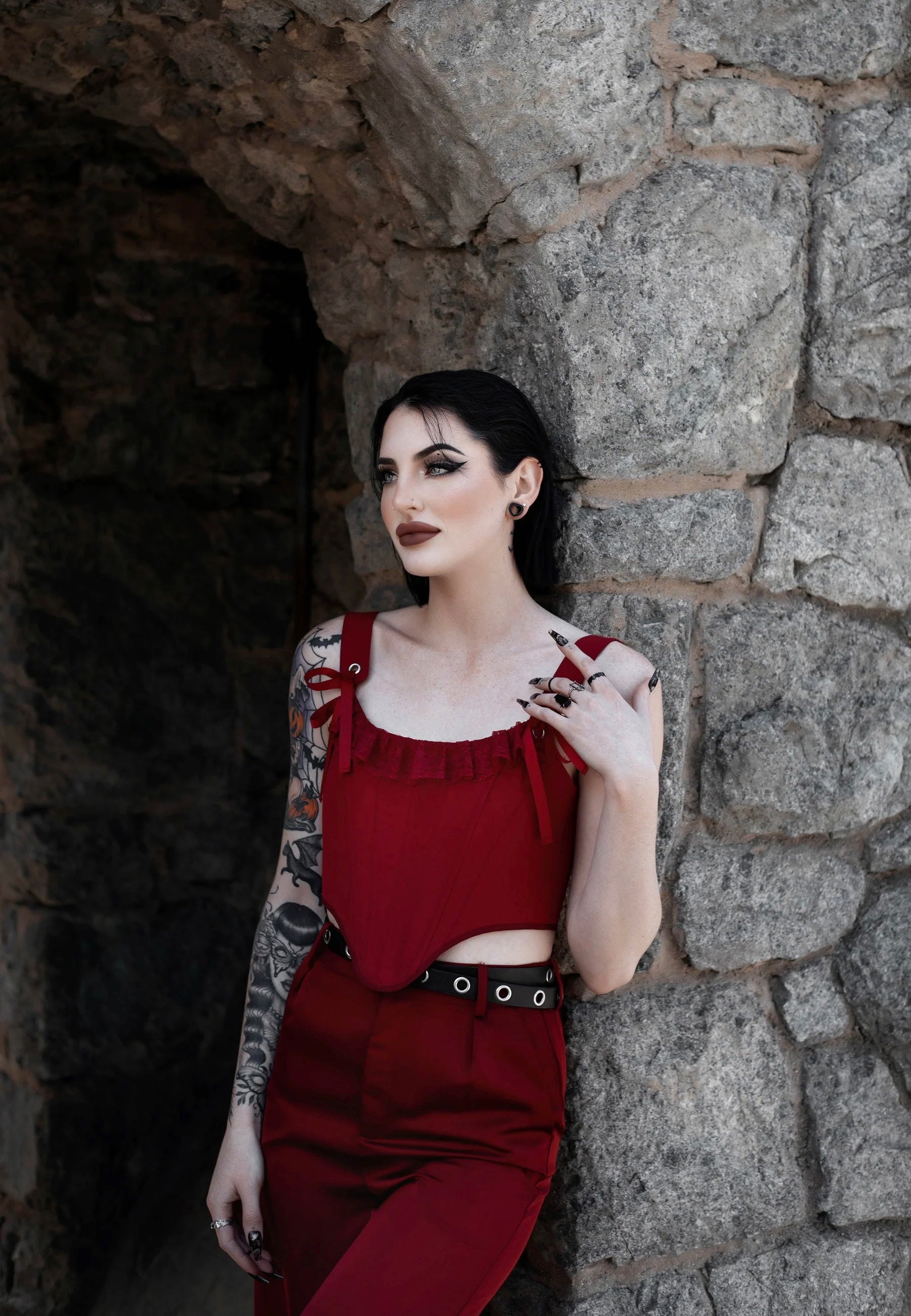 Lively Ghosts - Draconian Red - Corset | Women-Image