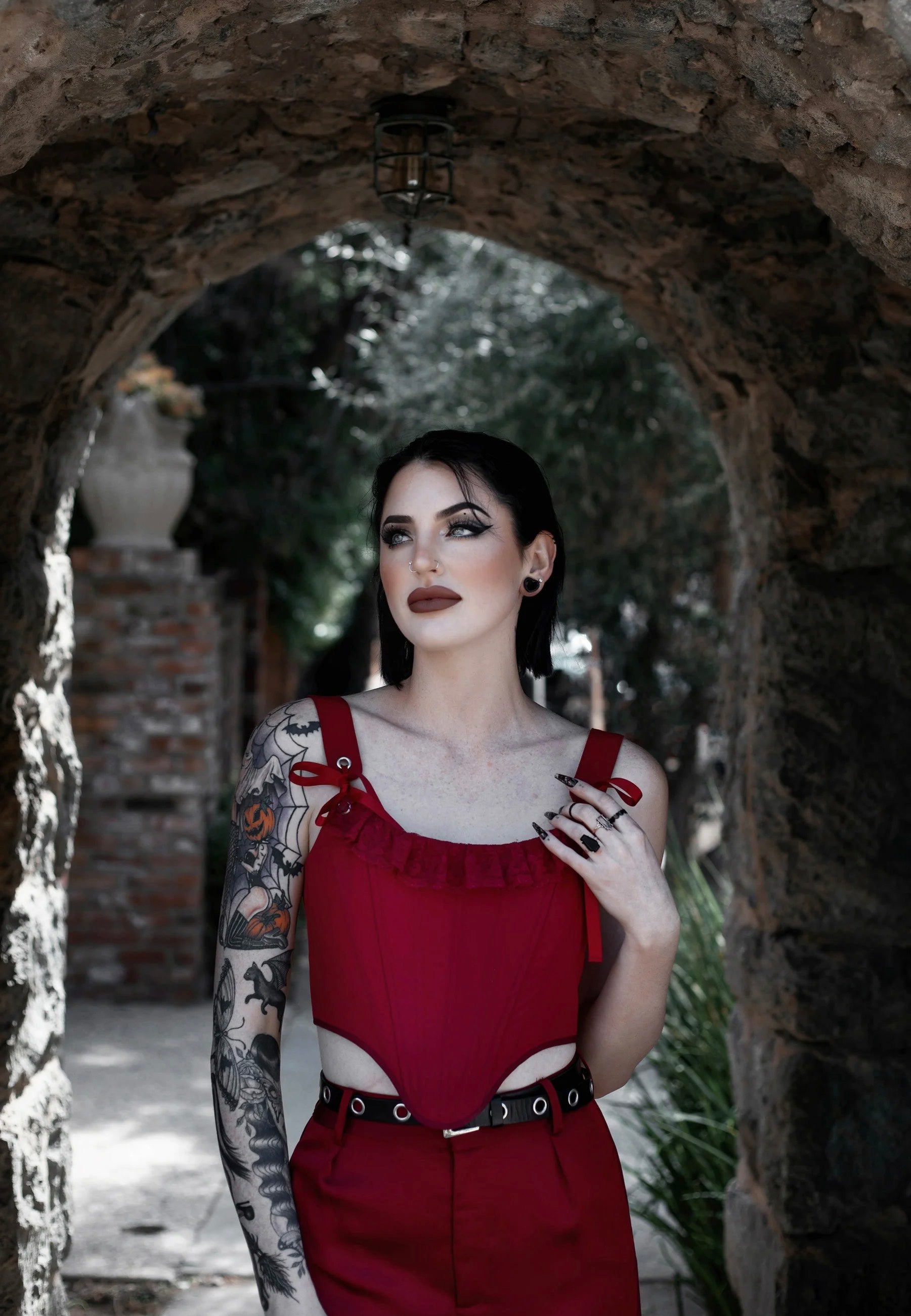 Lively Ghosts - Draconian Red - Corset | Women-Image