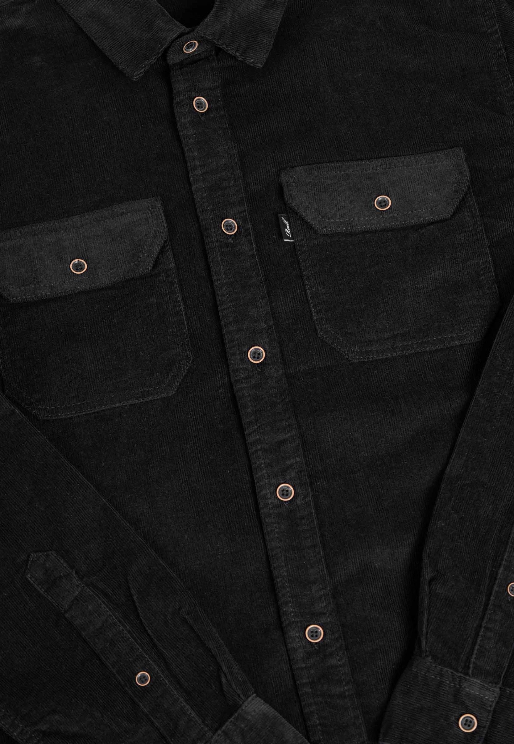 REELL Dual Cord Deep Black Košile | Men-Image
