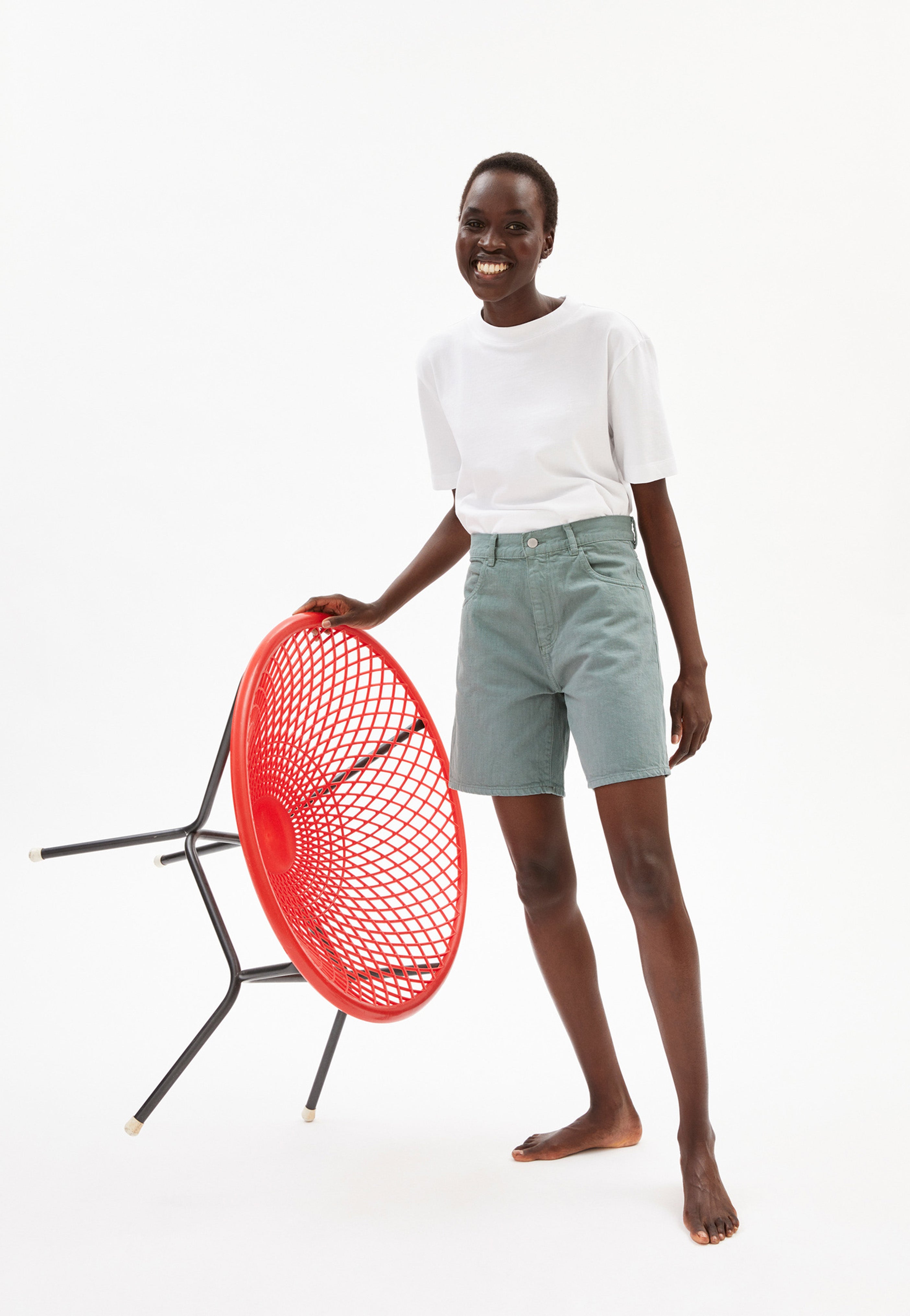 Armedangels - Freymaa Eucalyptus Green - Shorts | Women-Image