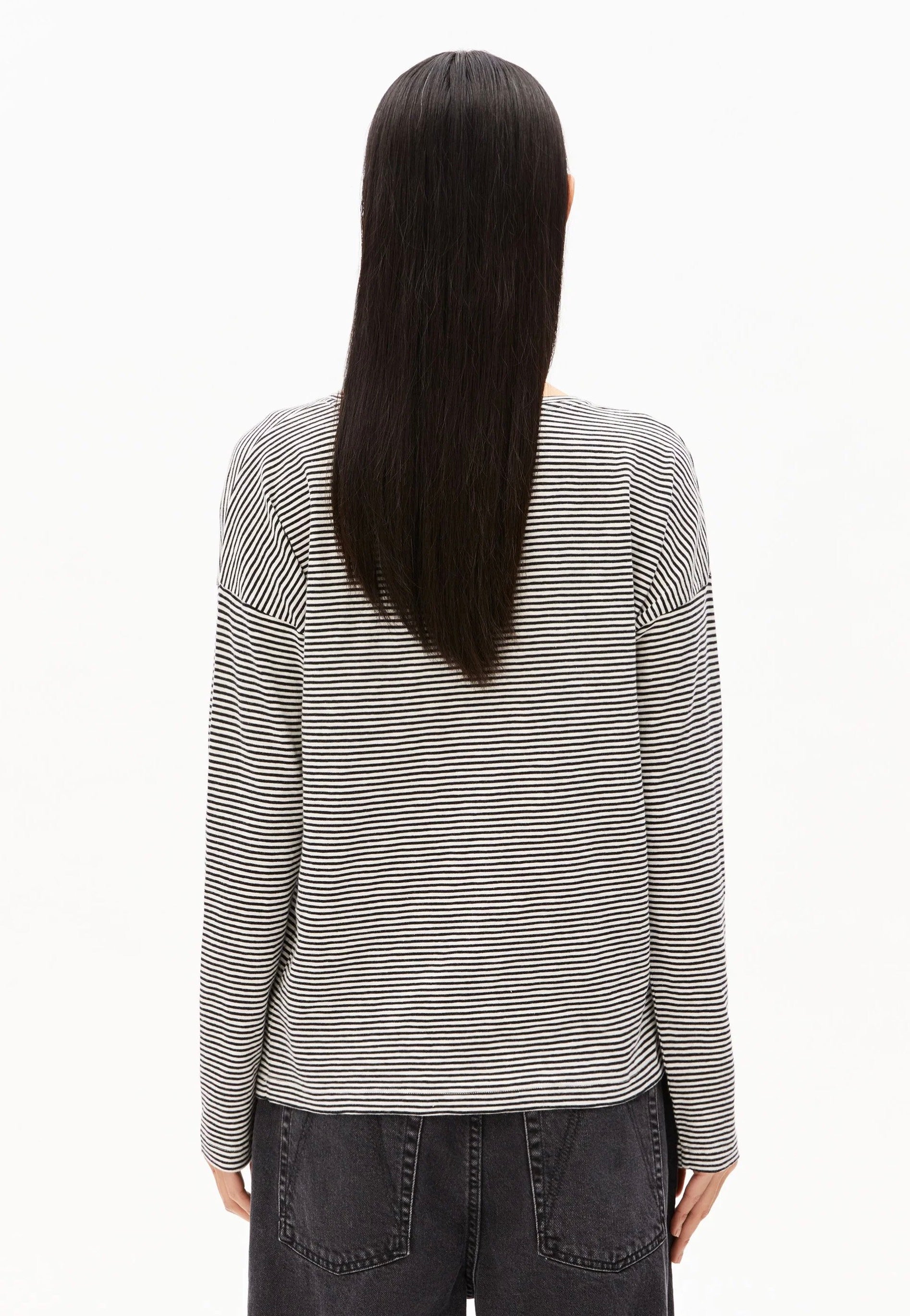 Armedangels - Xianaa Stripes Black/Oatmilk - Longsleeve | Women-Image