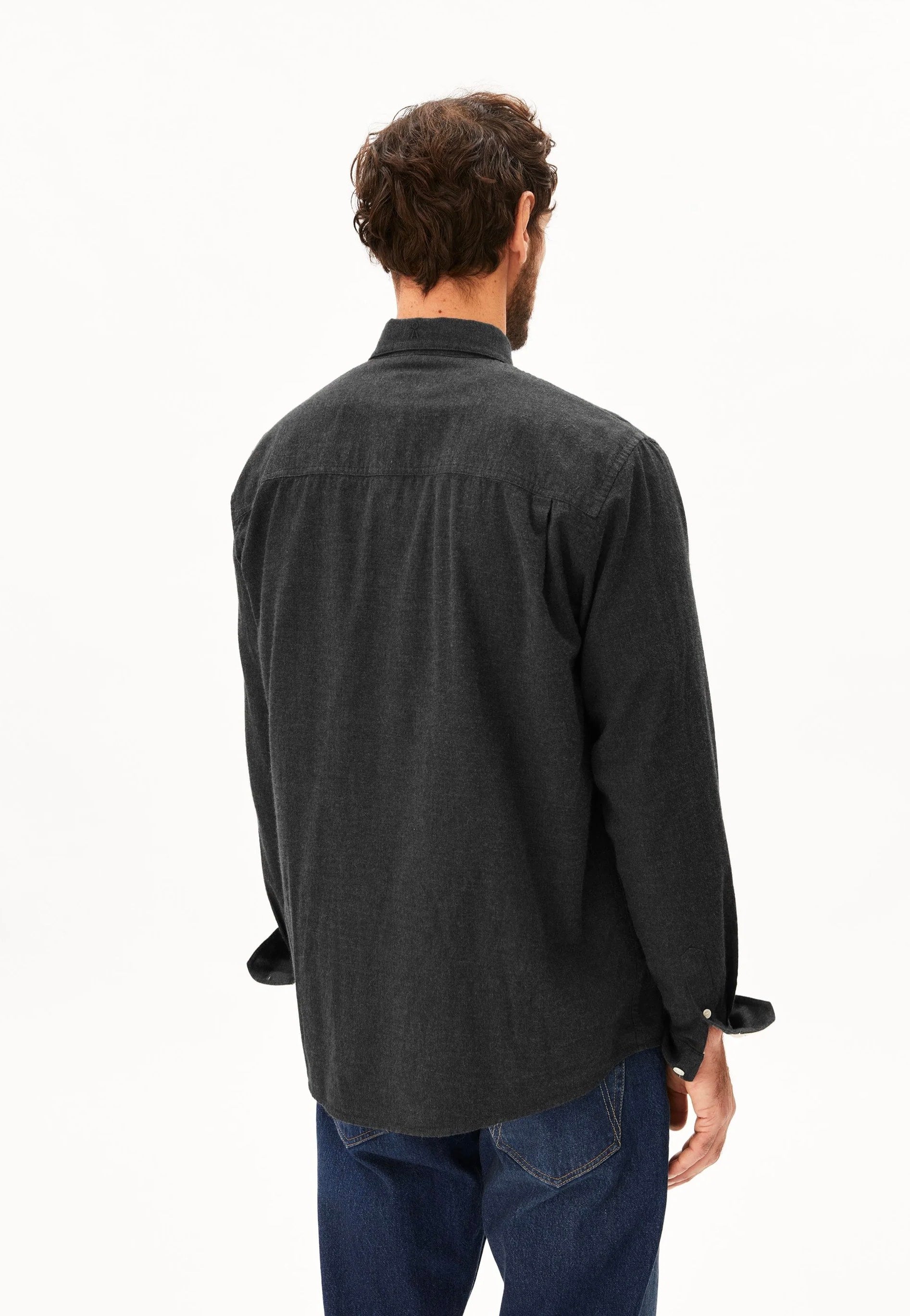 Armedangels - Araamo Flannel Anthrazit Melange - Shirt | Men-Image