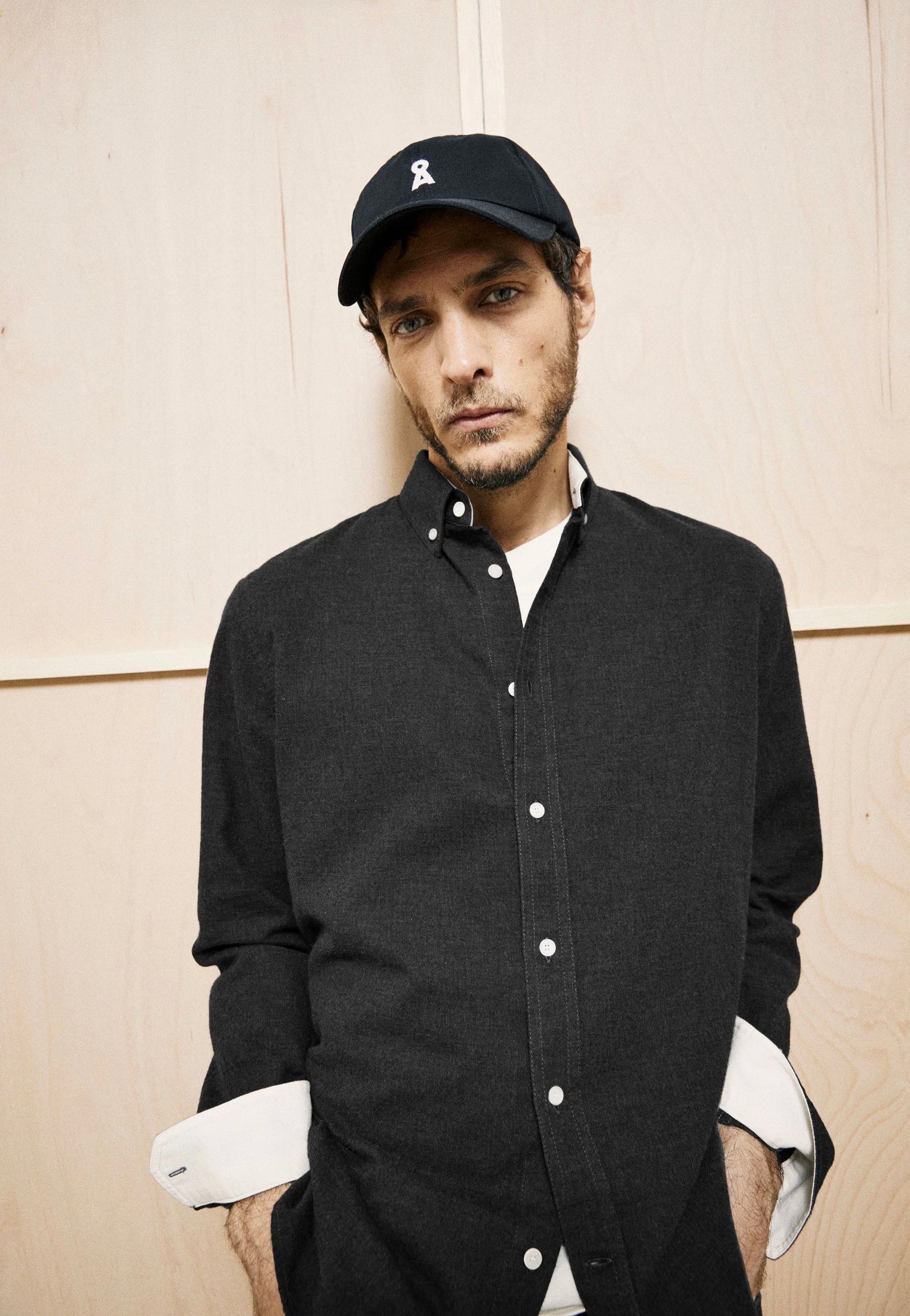 Armedangels - Araamo Flannel Anthrazit Melange - Shirt | Men-Image