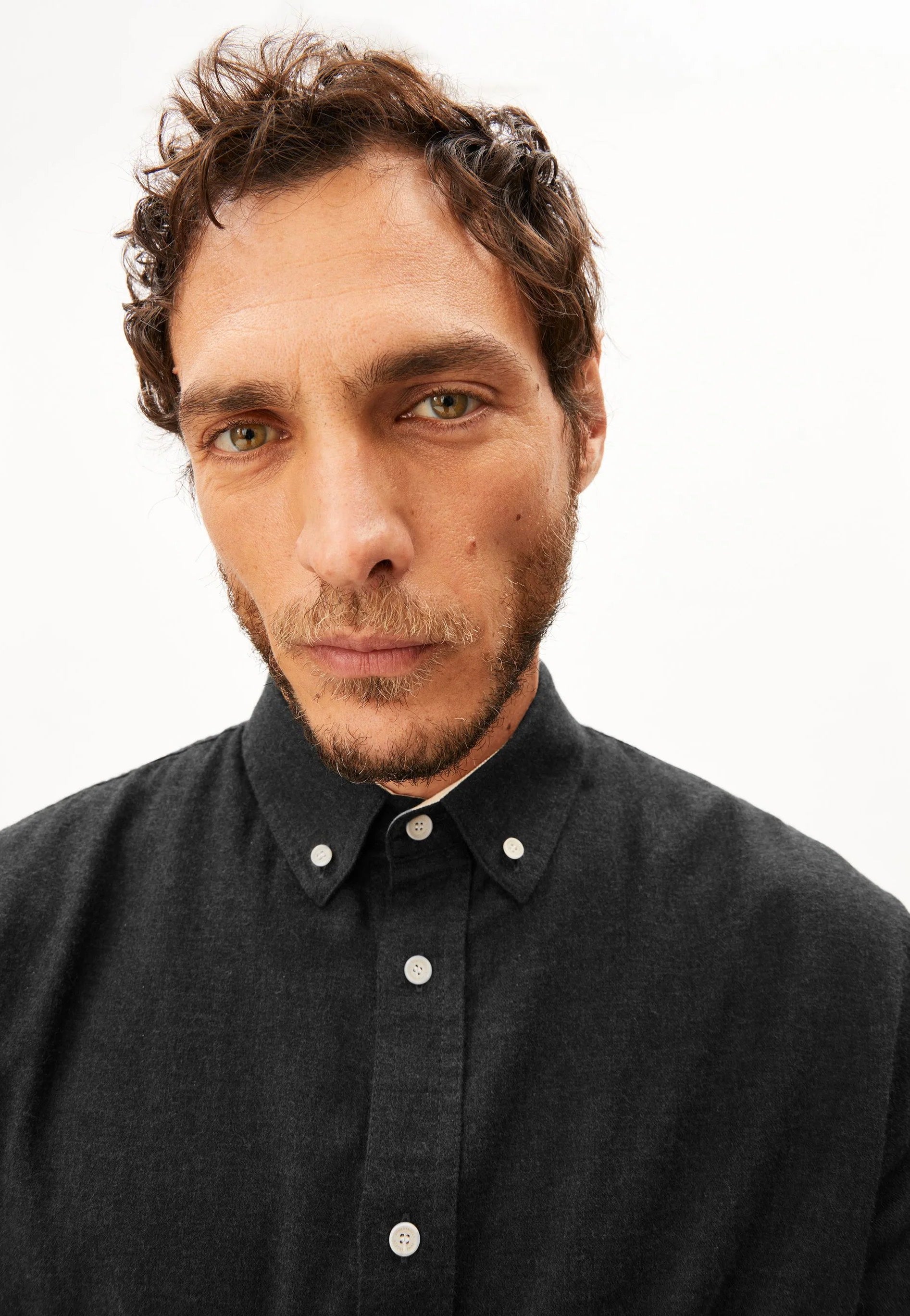 Armedangels - Araamo Flannel Anthrazit Melange - Shirt | Men-Image