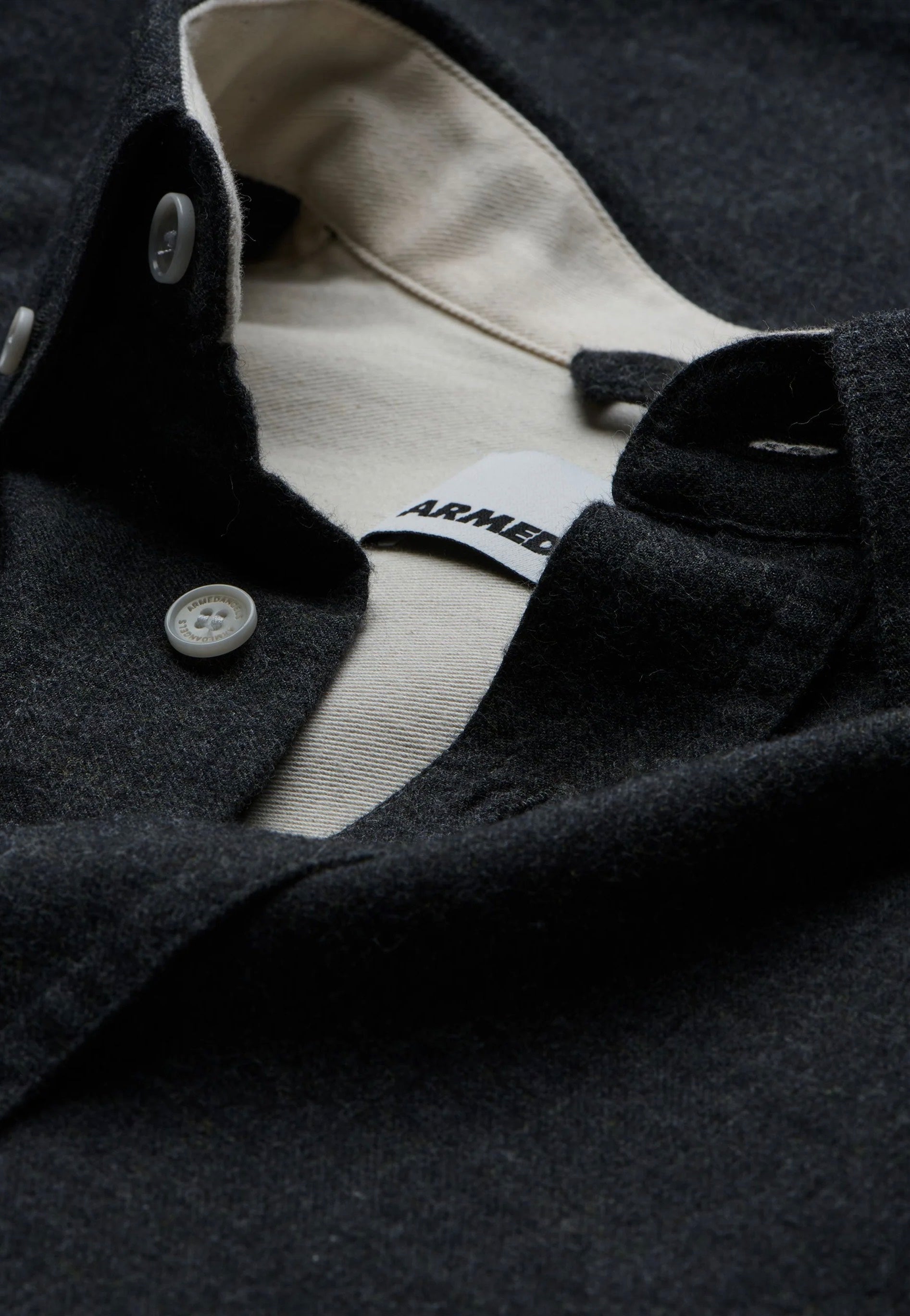 Armedangels - Araamo Flannel Anthrazit Melange - Shirt | Men-Image
