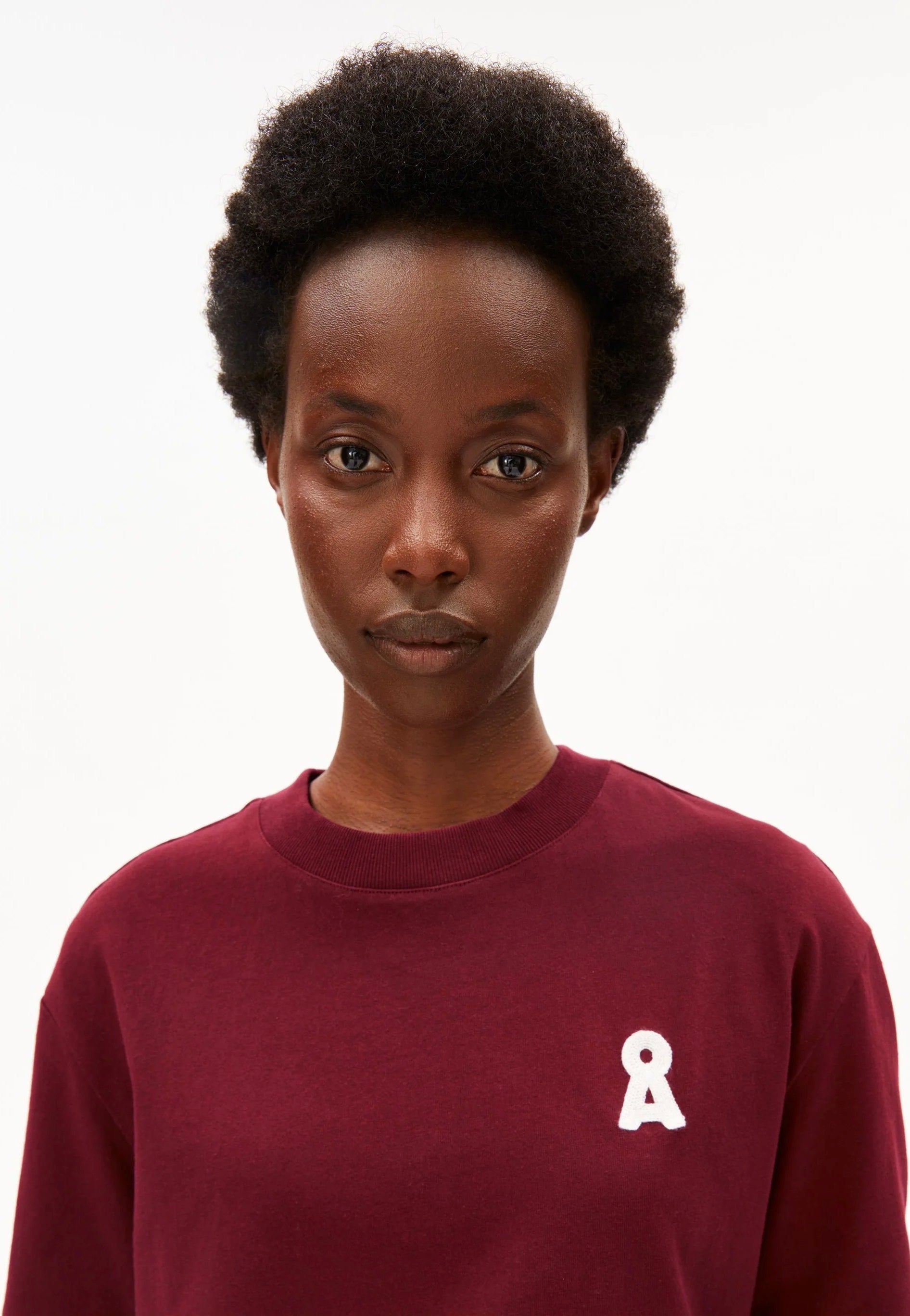 Armedangels - Iconic Å Tarjaa Velvet Red - T-Shirt | Women-Image