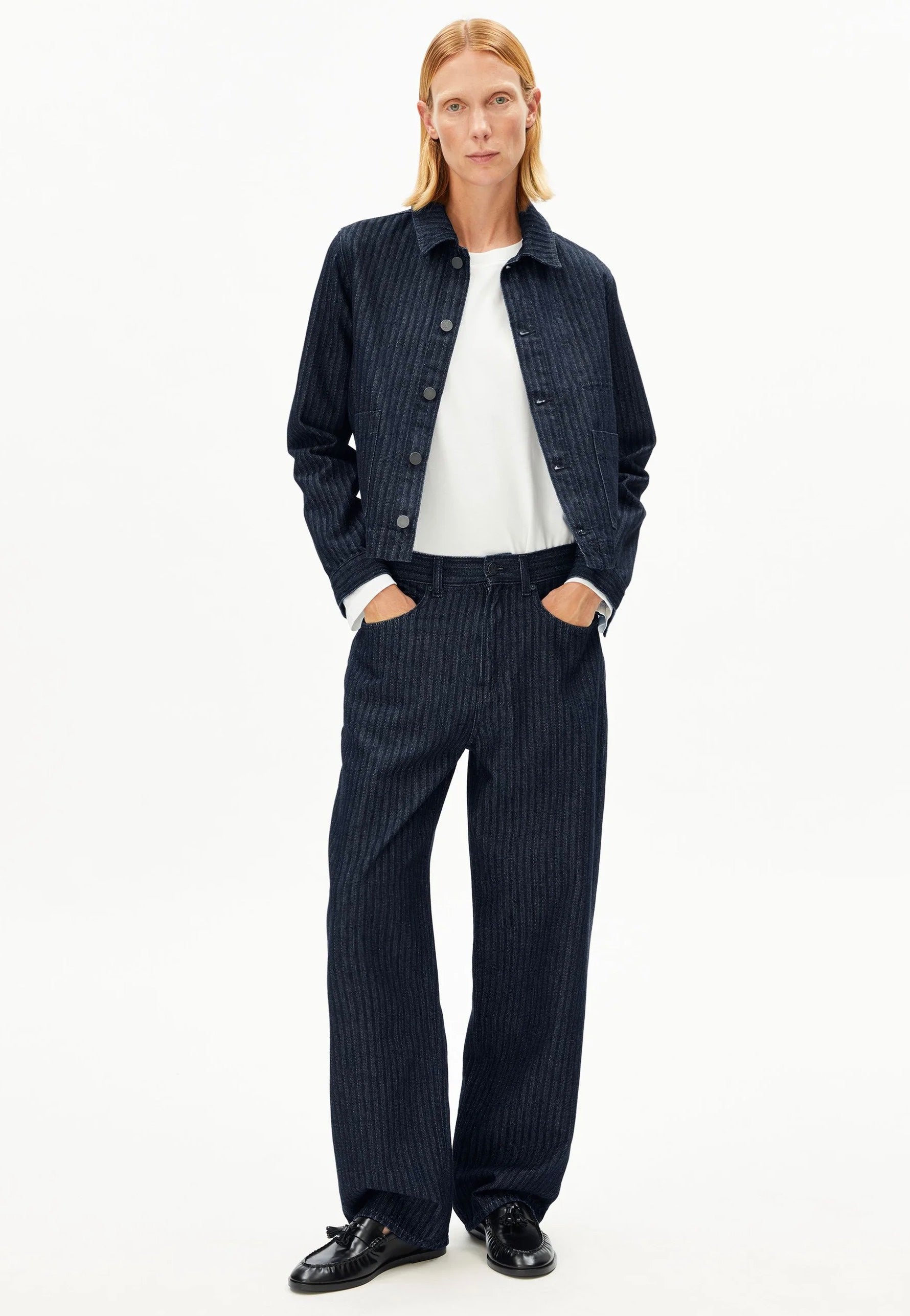 Armedangels - Herringbone Denim Chore Rinse - Jeans Jacket | Women-Image