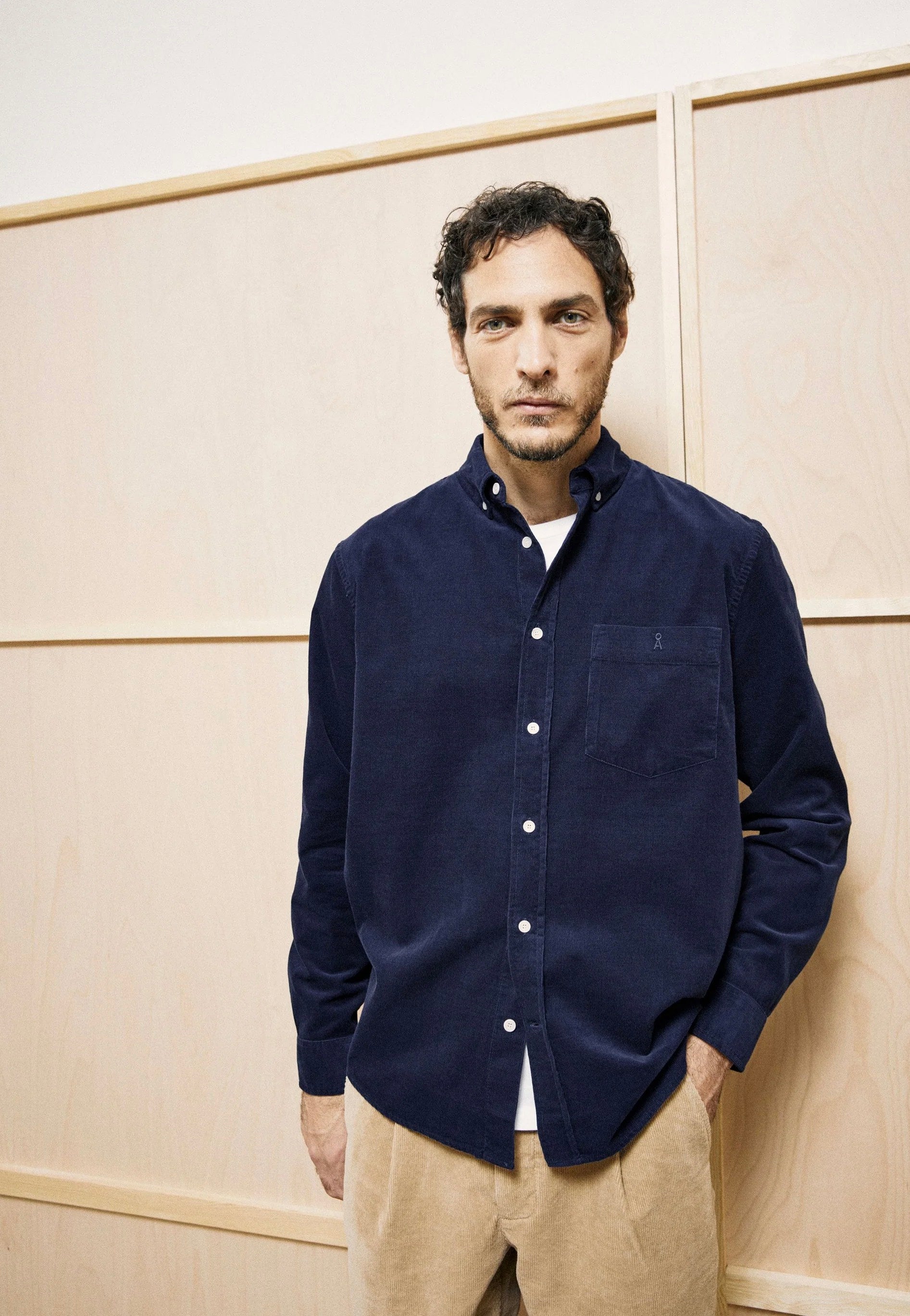 Armedangels - Corduroy Tinted Navy - Shirt | Men-Image