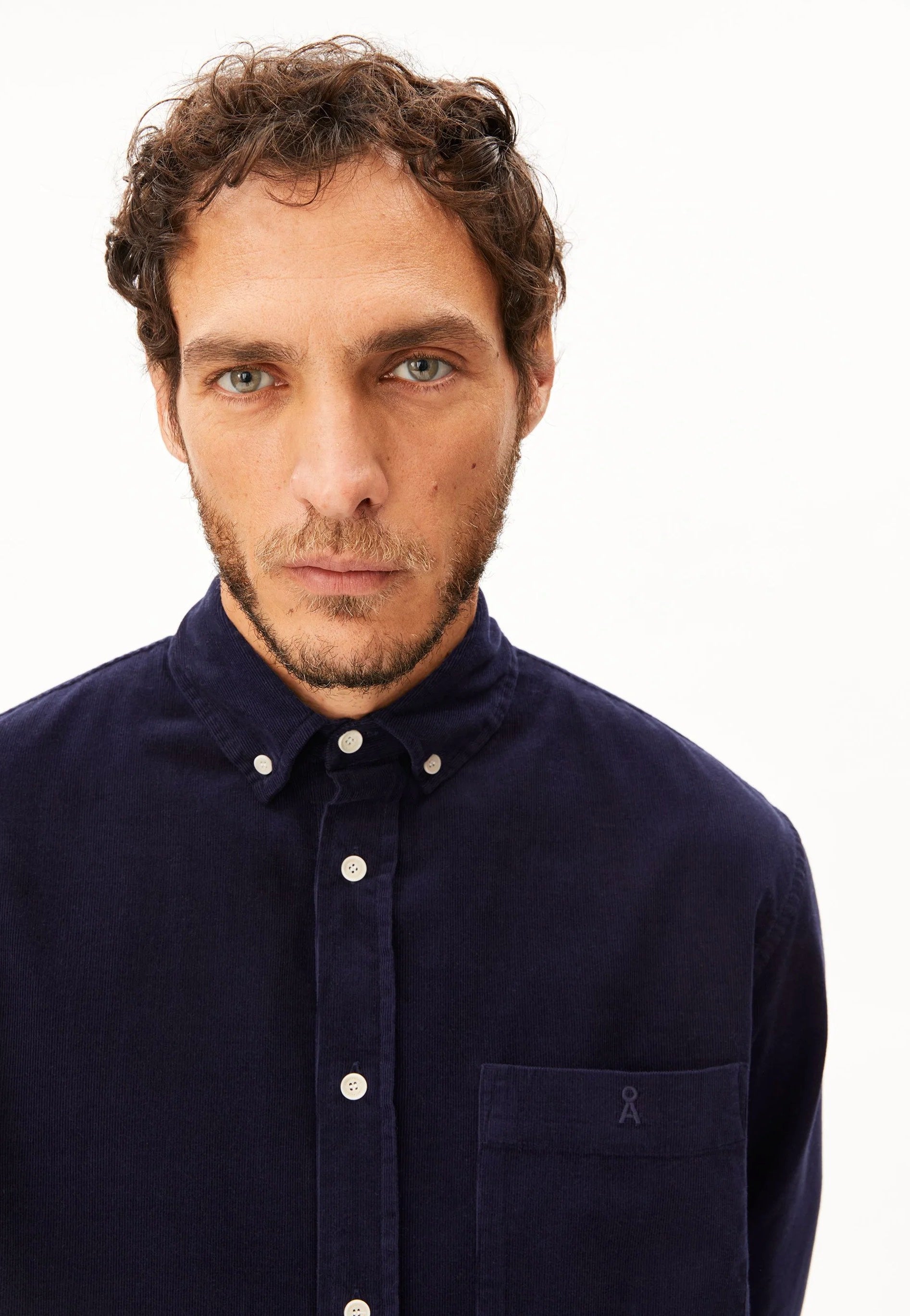 Armedangels - Corduroy Tinted Navy - Shirt | Men-Image