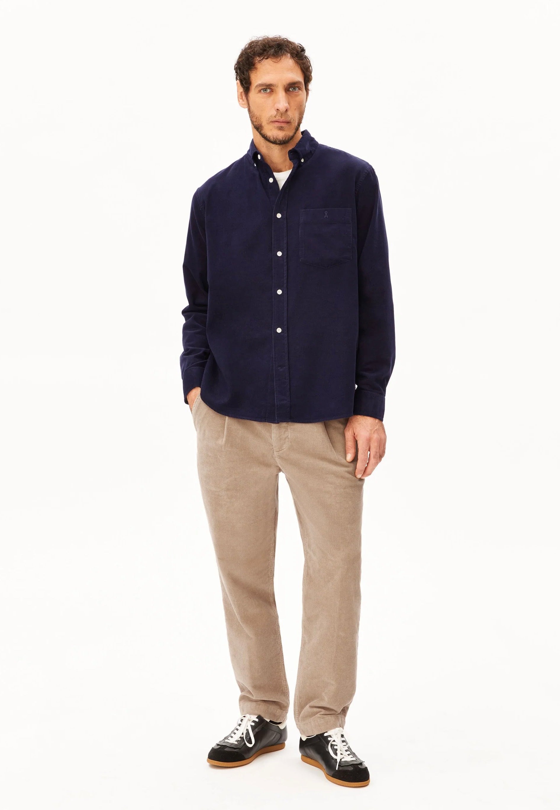 Armedangels - Corduroy Tinted Navy - Shirt | Men-Image