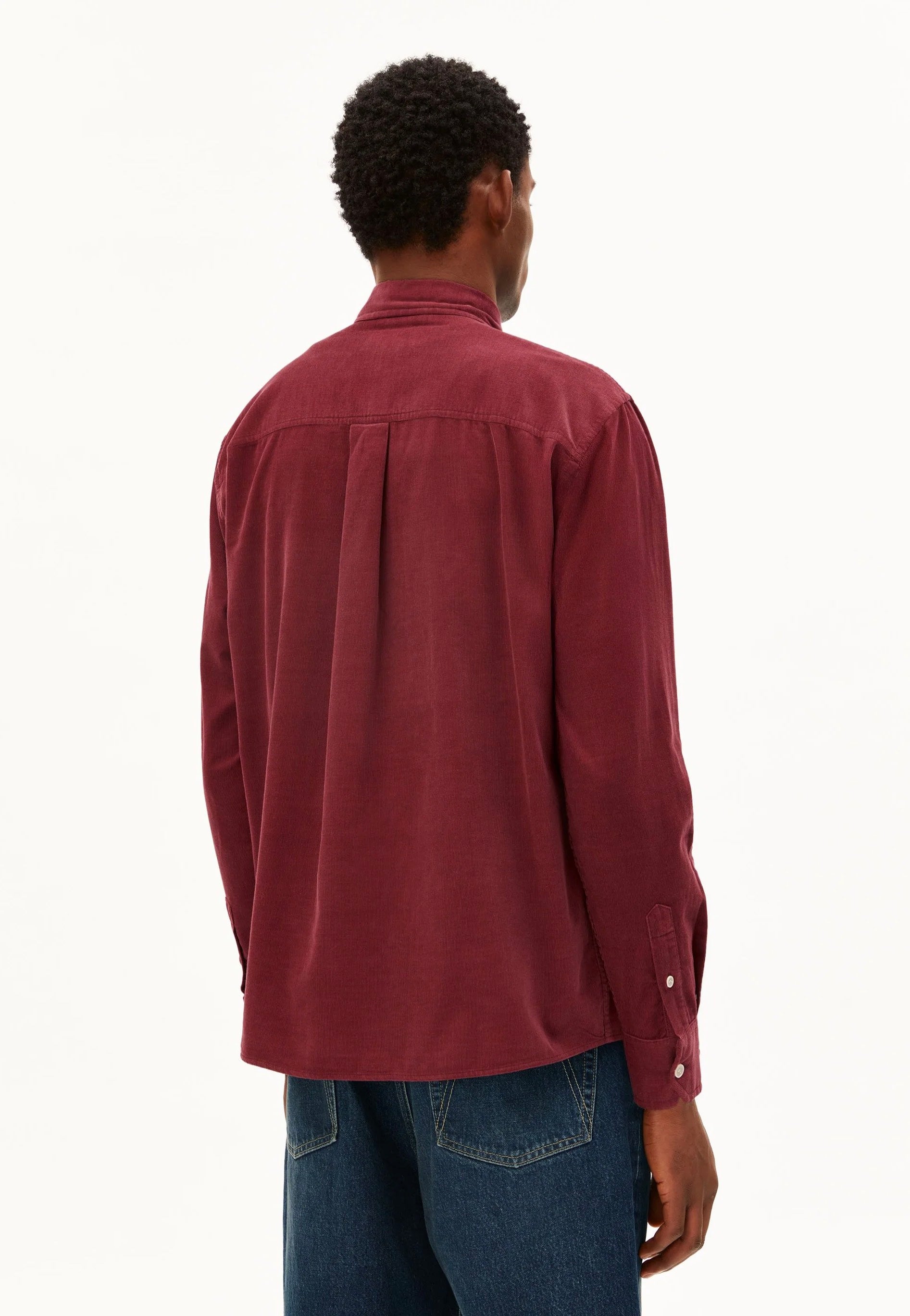 Armedangels - Corduroy Velvet Red - Shirt | Men-Image