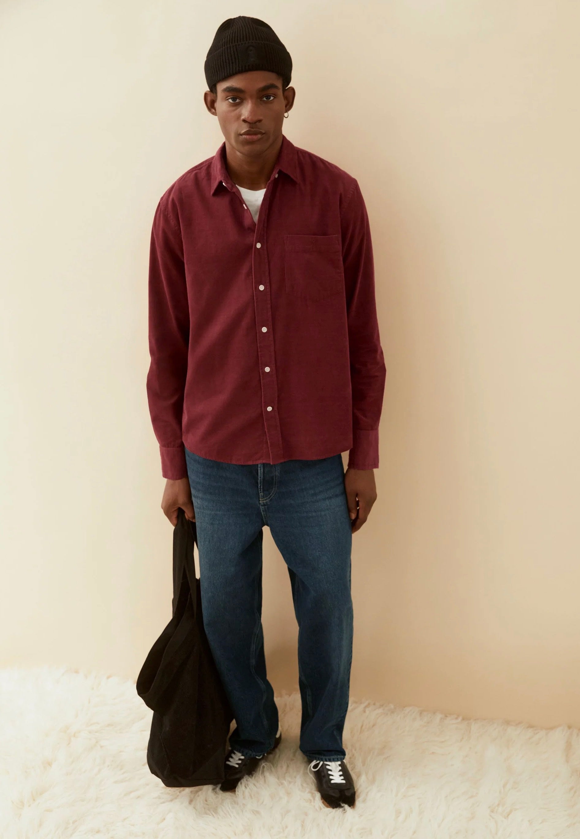 Armedangels - Corduroy Velvet Red - Shirt | Men-Image