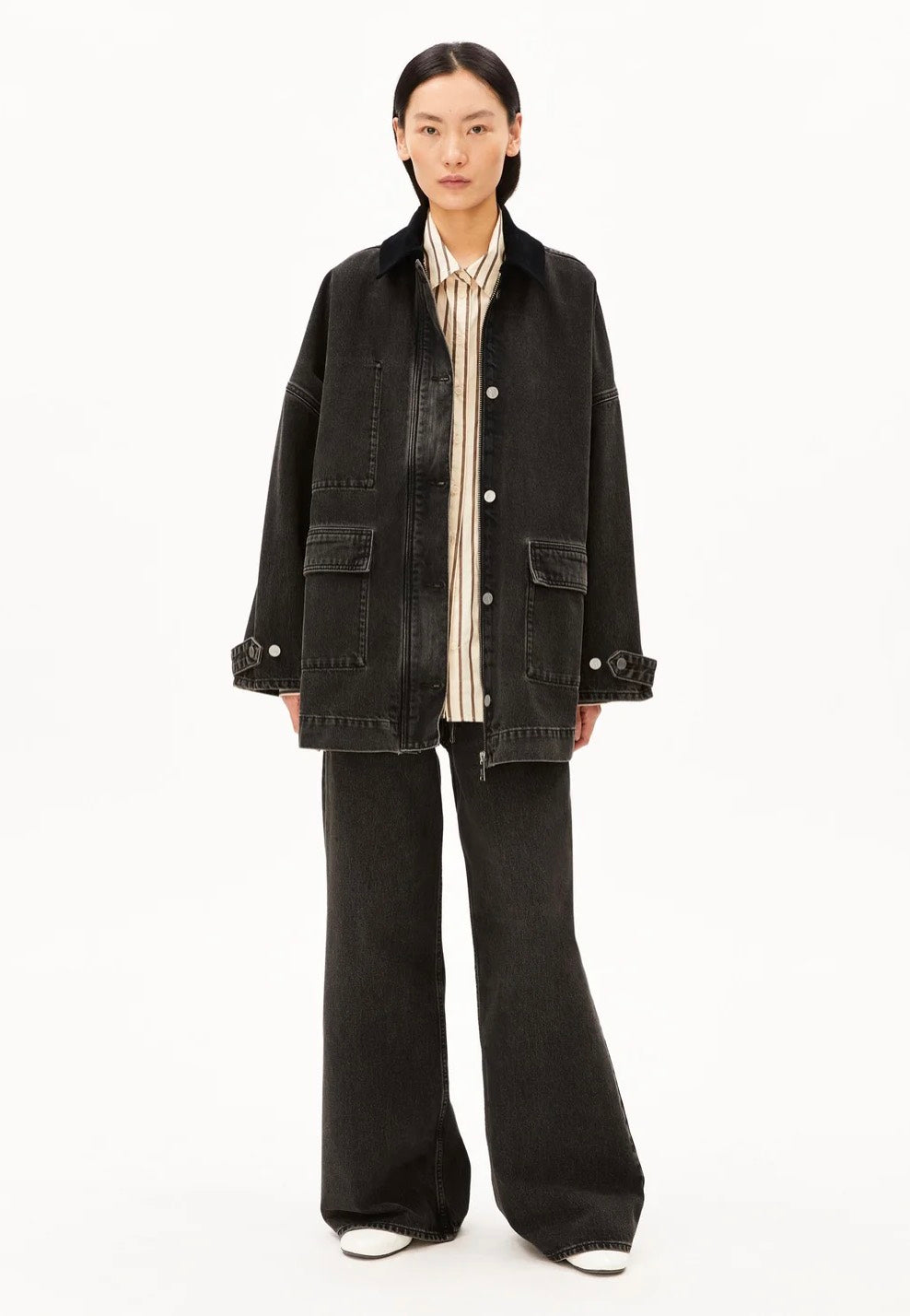 Armedangels Cord Collar Denim Nutmeg Džínová bunda | Women-Image
