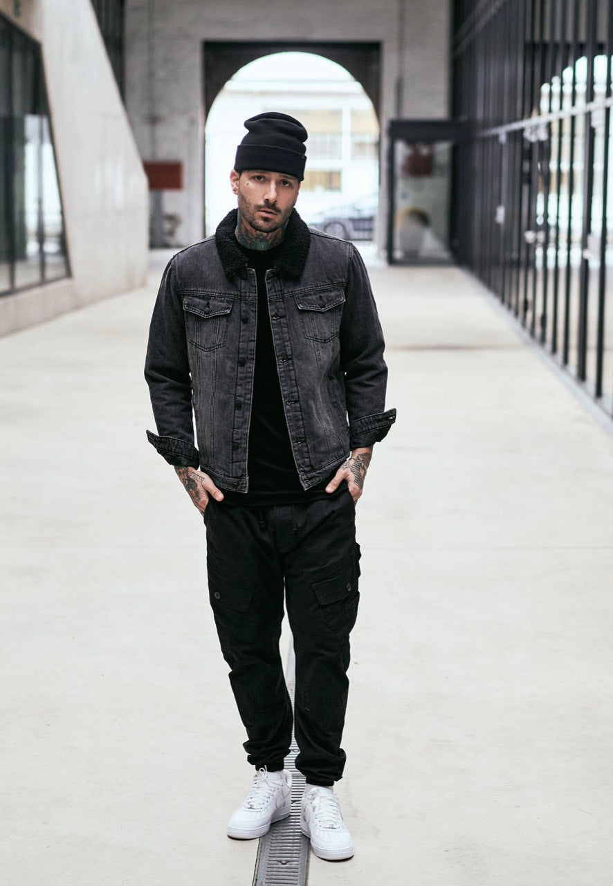 Brandit - Sherpa Demin Black/Black - Jacket | Men-Image