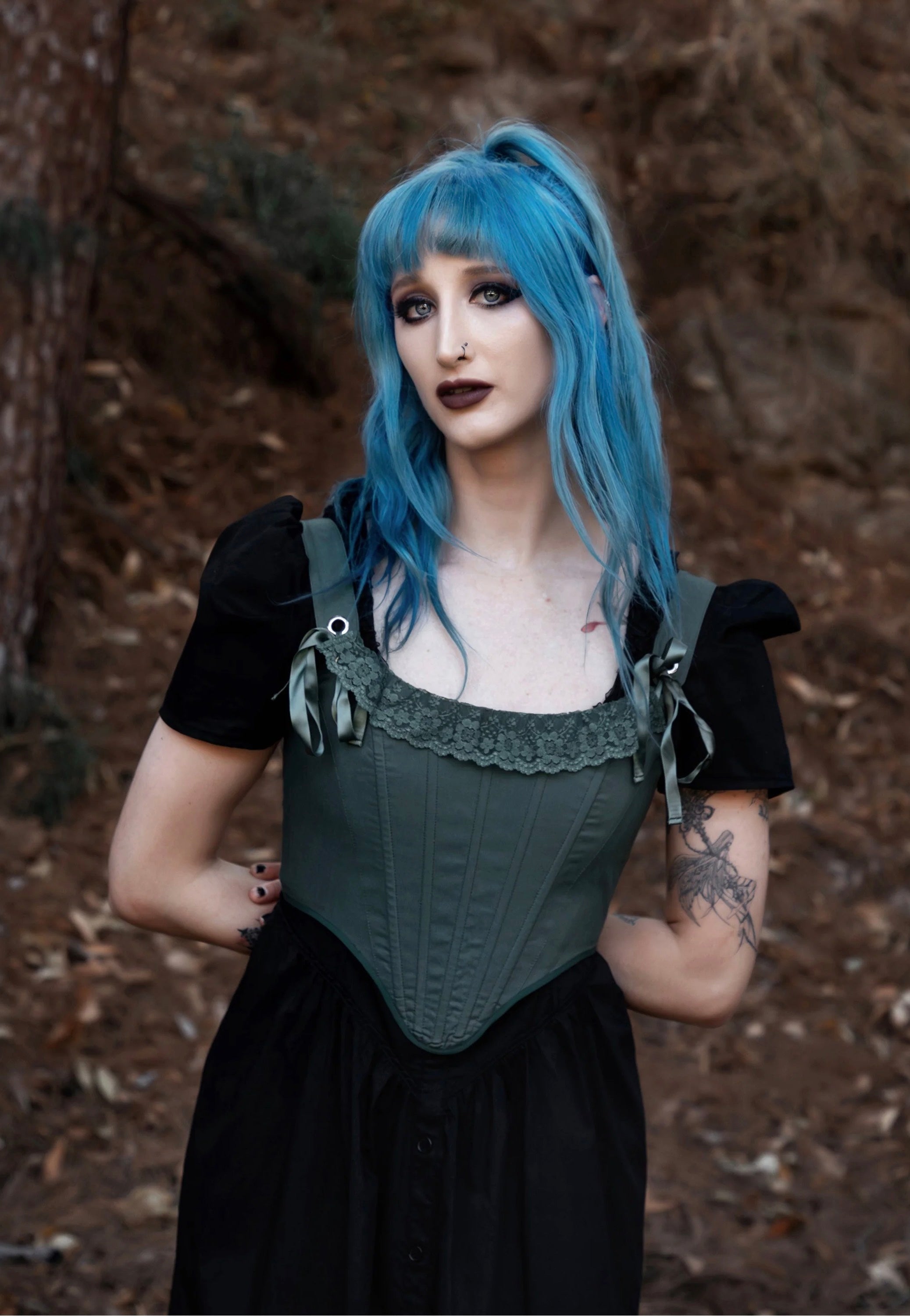 Lively Ghosts - Mossveil Green - Corset | Women-Image