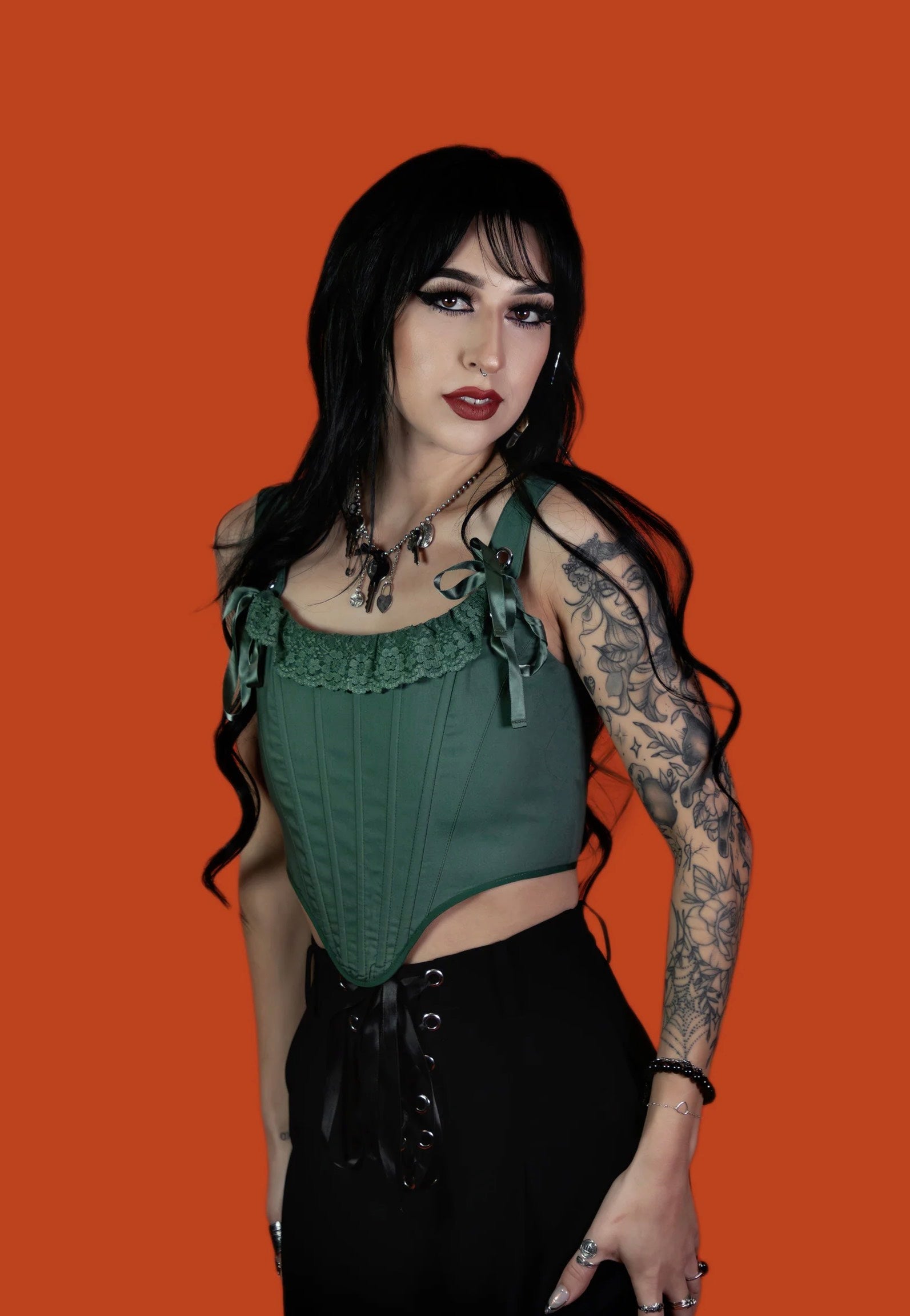 Lively Ghosts - Mossveil Green - Corset | Women-Image