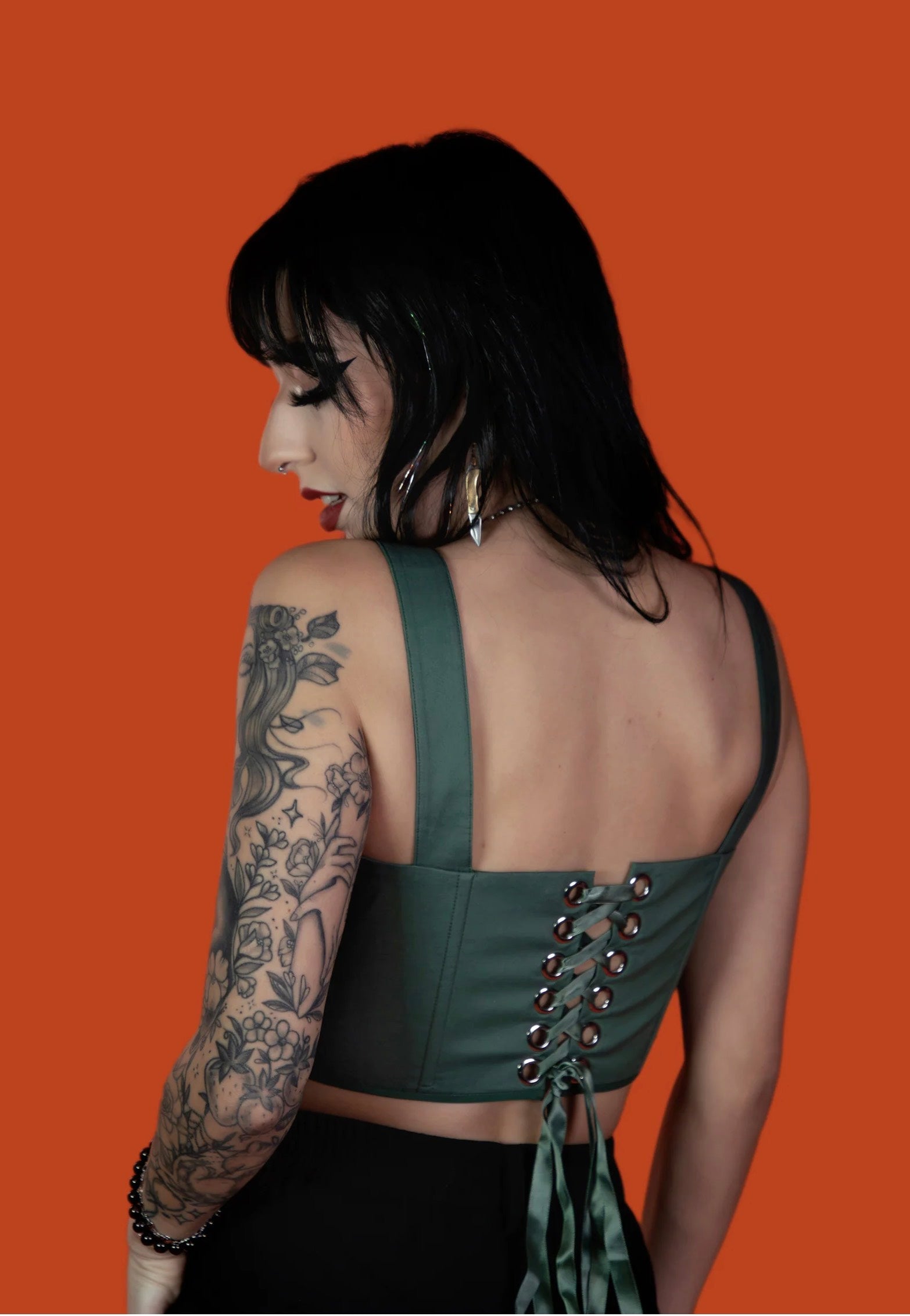 Lively Ghosts - Mossveil Green - Corset | Women-Image