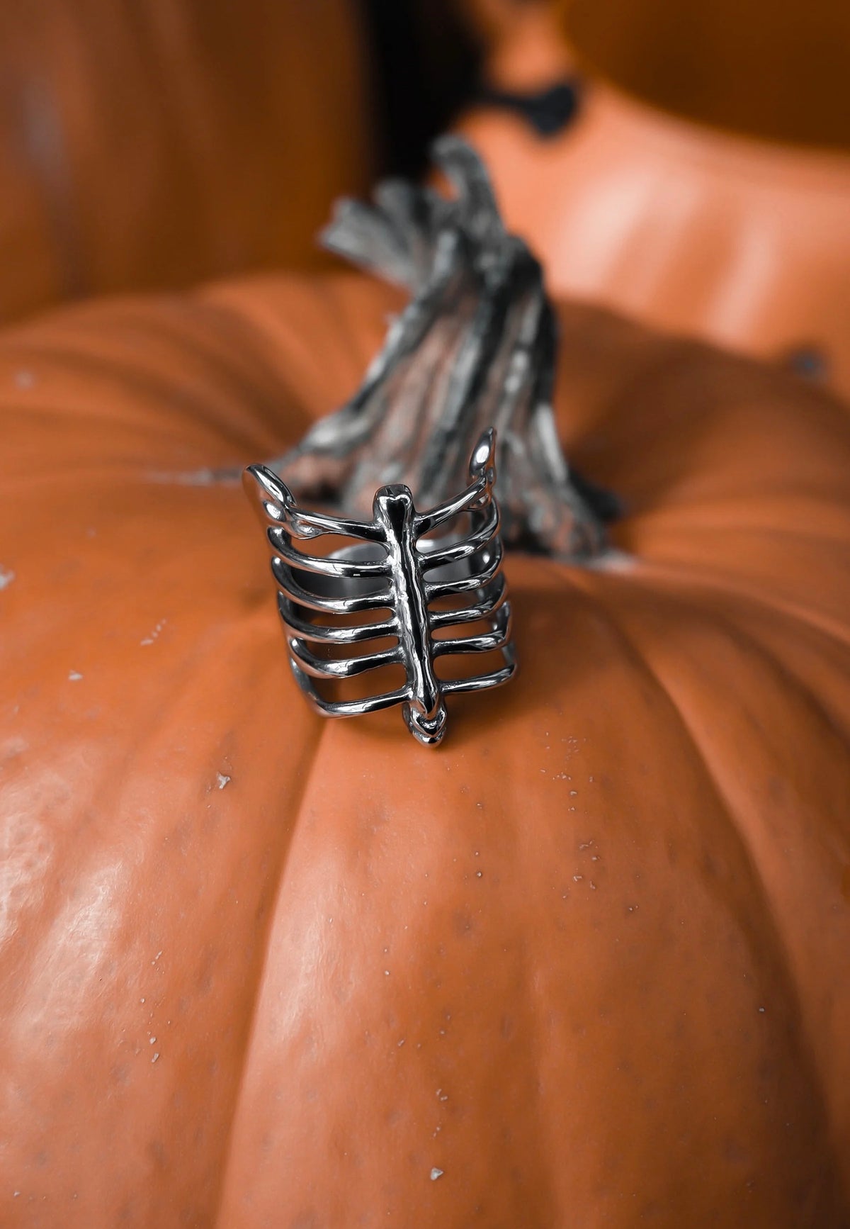 Lively Ghosts Caged Silver Ring | Neutral-Image