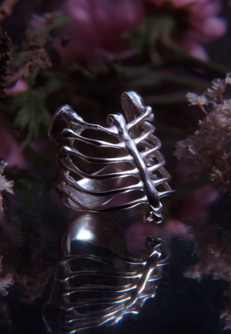 Lively Ghosts Caged Silver Ring | Neutral-Image