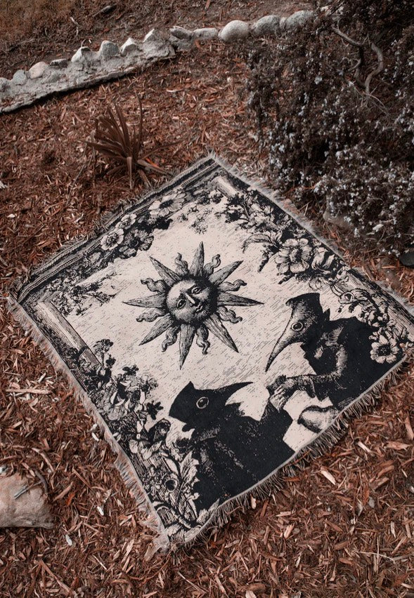 Lively Ghosts - Apothecary's Oathe Black/Beige - Tapestry | Neutral-Image