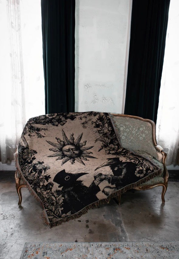Lively Ghosts - Apothecary's Oathe Black/Beige - Tapestry | Neutral-Image