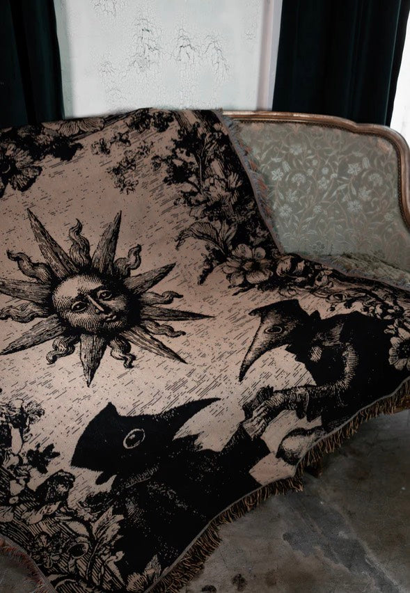 Lively Ghosts - Apothecary's Oathe Black/Beige - Tapestry | Neutral-Image