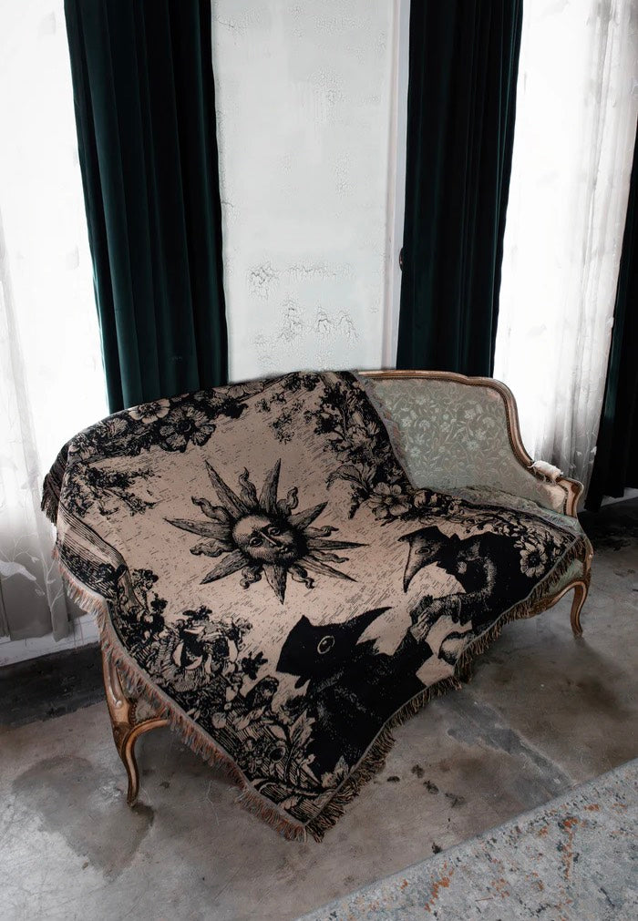 Lively Ghosts - Apothecary's Oathe Black/Beige - Tapestry | Neutral-Image