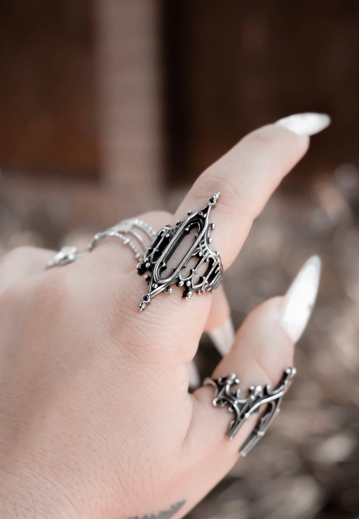 Lively Ghosts Grimlintel Silver Ring | Neutral-Image
