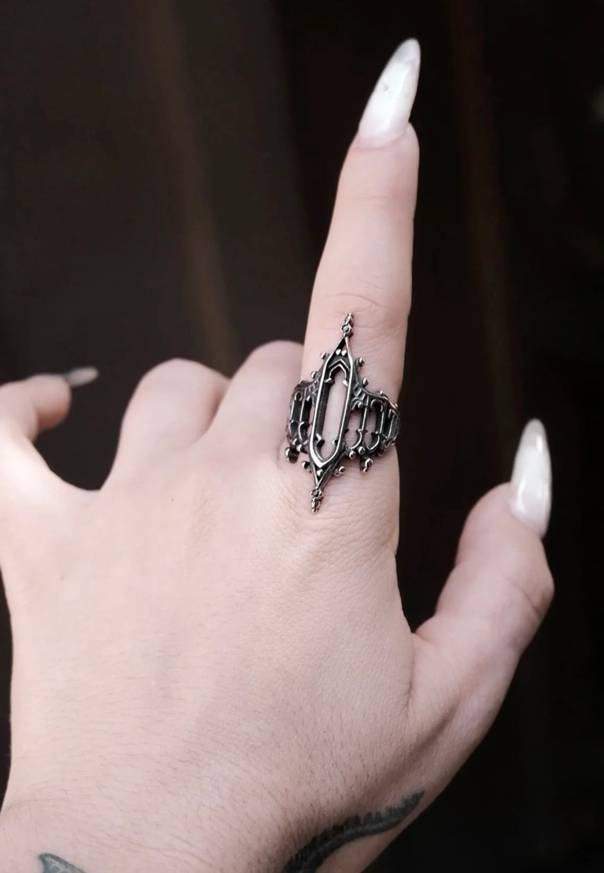 Lively Ghosts Grimlintel Silver Ring | Neutral-Image
