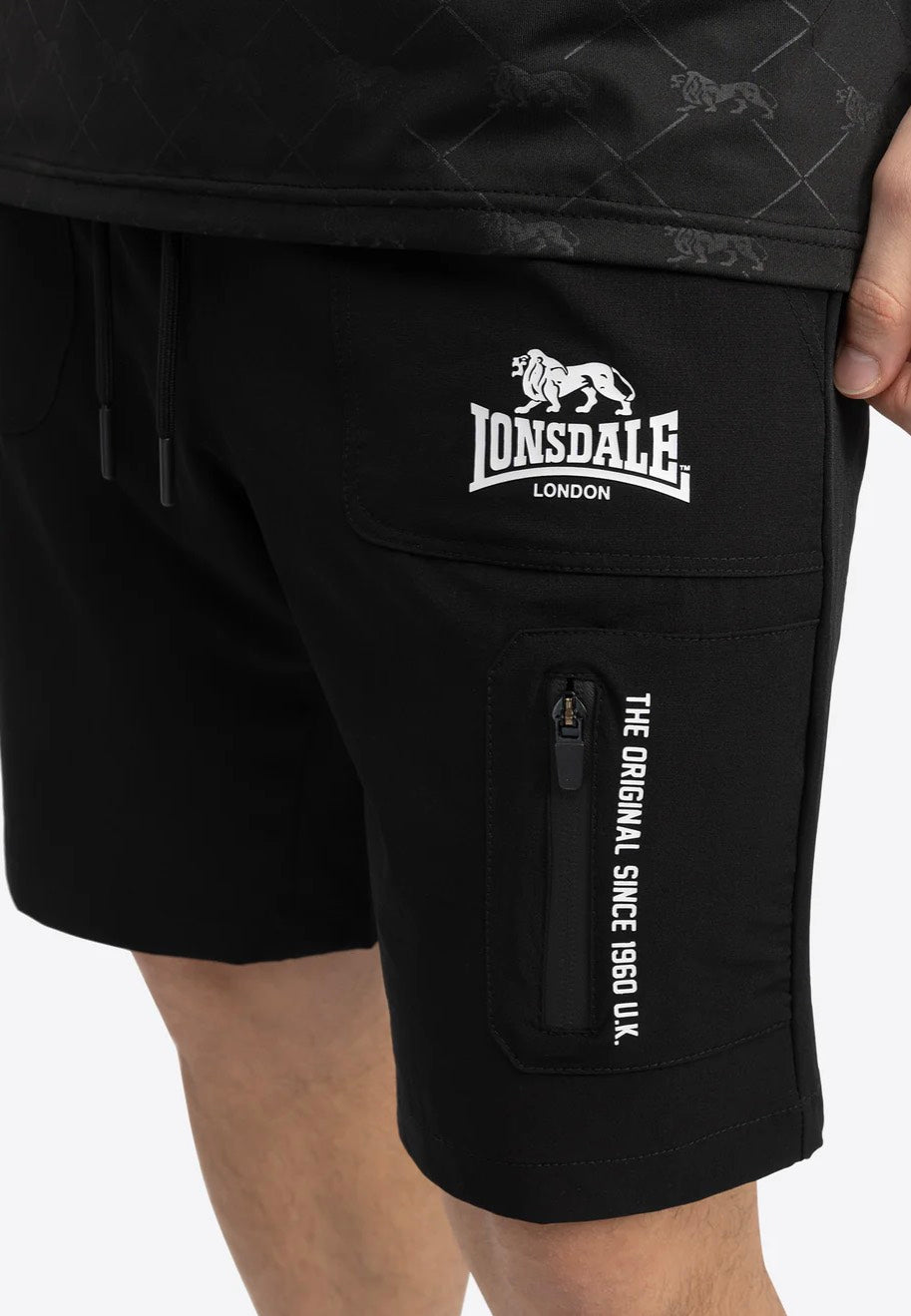 Lonsdale - Havant Black/White - Shorts | Men-Image