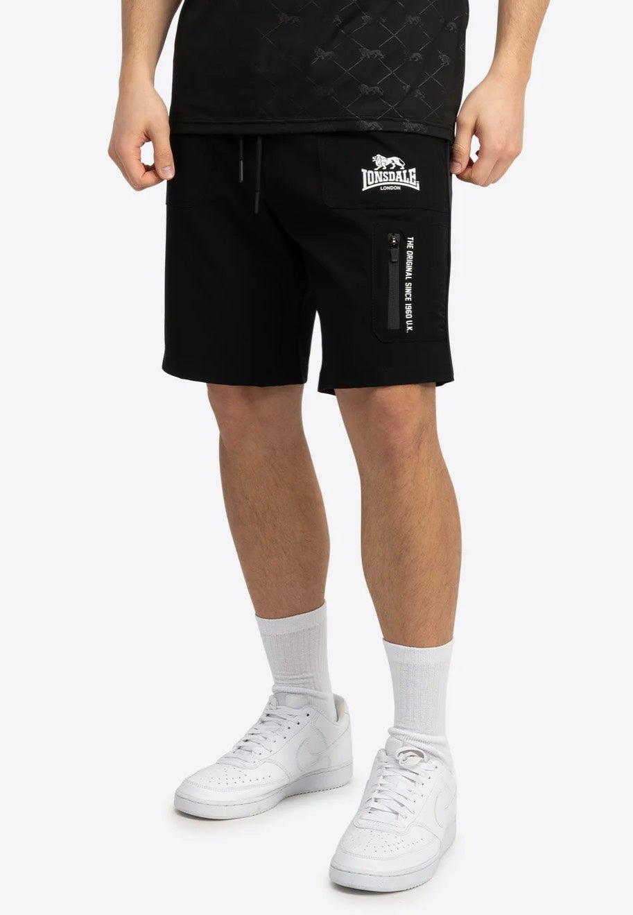 Lonsdale - Havant Black/White - Shorts | Men-Image
