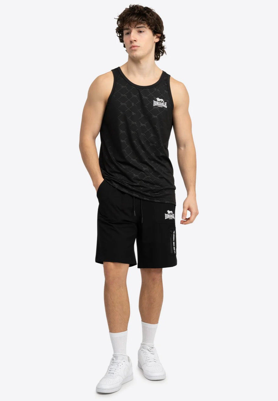 Lonsdale - Havant Black/White - Shorts | Men-Image