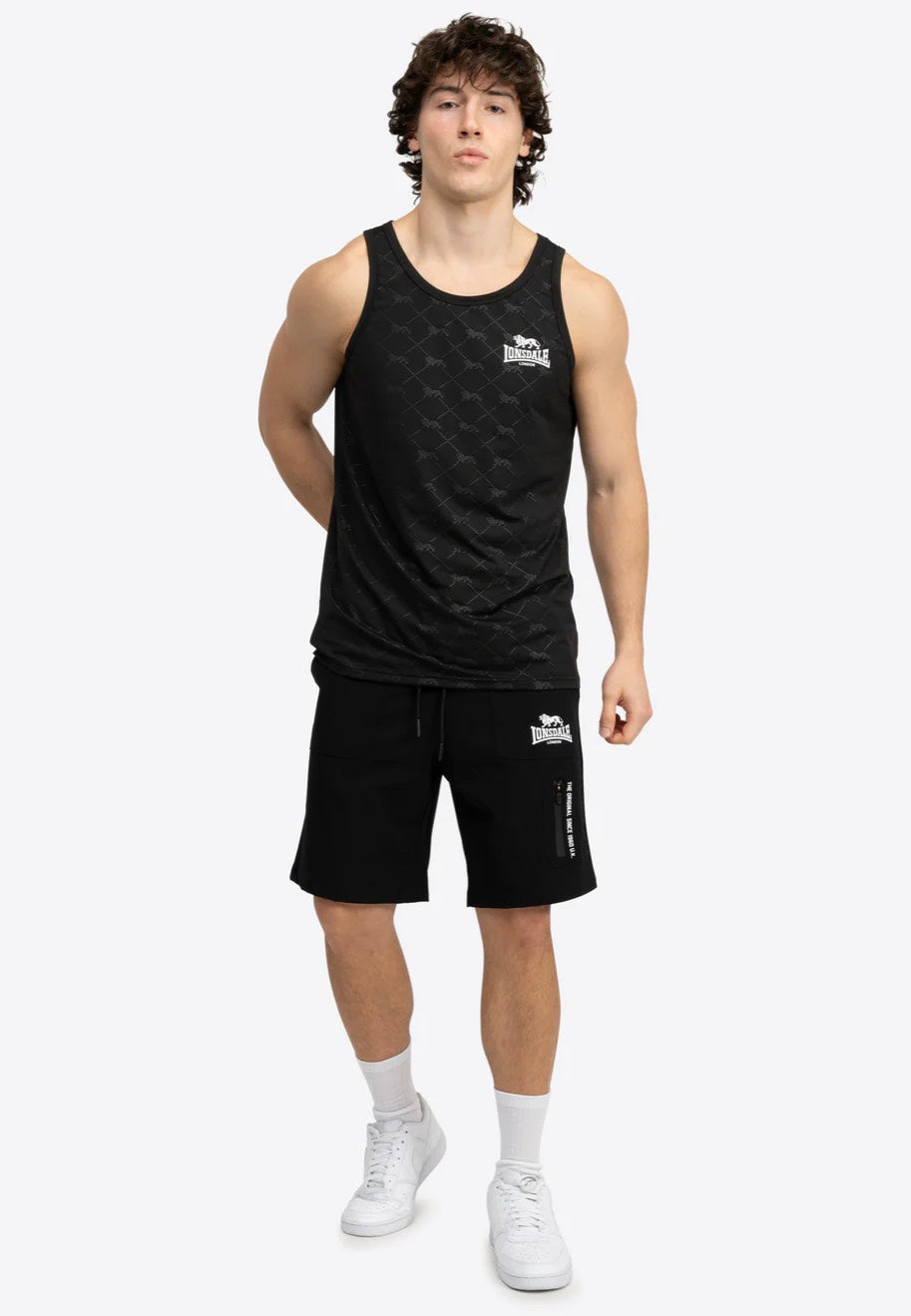 Lonsdale - Havant Black/White - Shorts | Men-Image