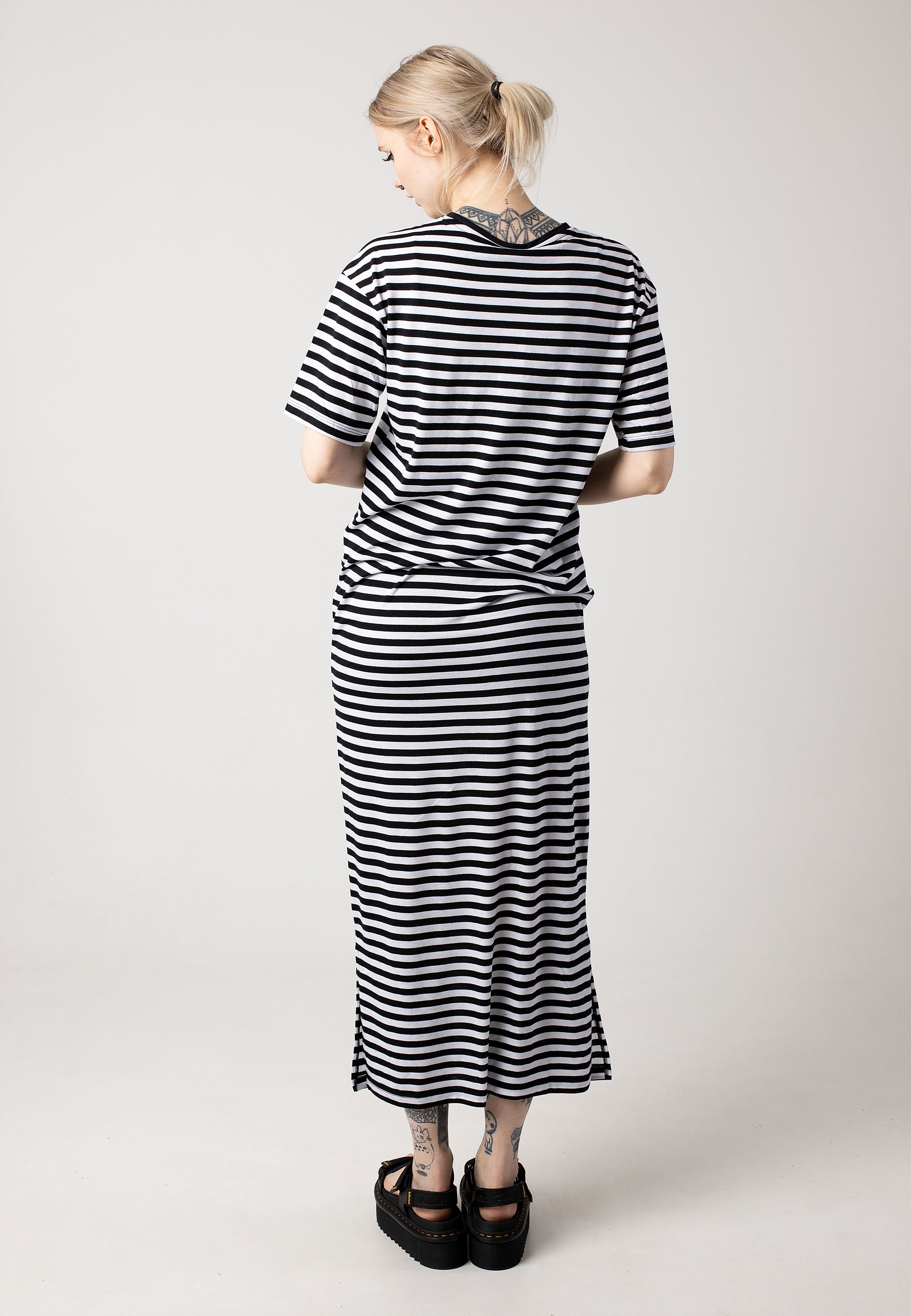 Noisy May - Mayden 2/4 Long Black/Bright White - Dress | Women-Image