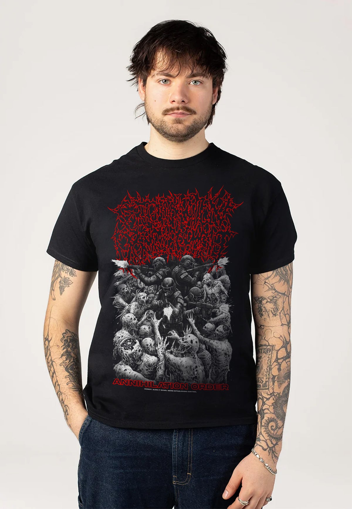Extermination Dismemberment Annihilation Order T-Shirt | Men-Image