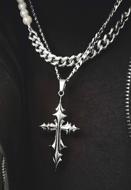 Fainz 3Layer Cross Silver Collier | Neutral-Image