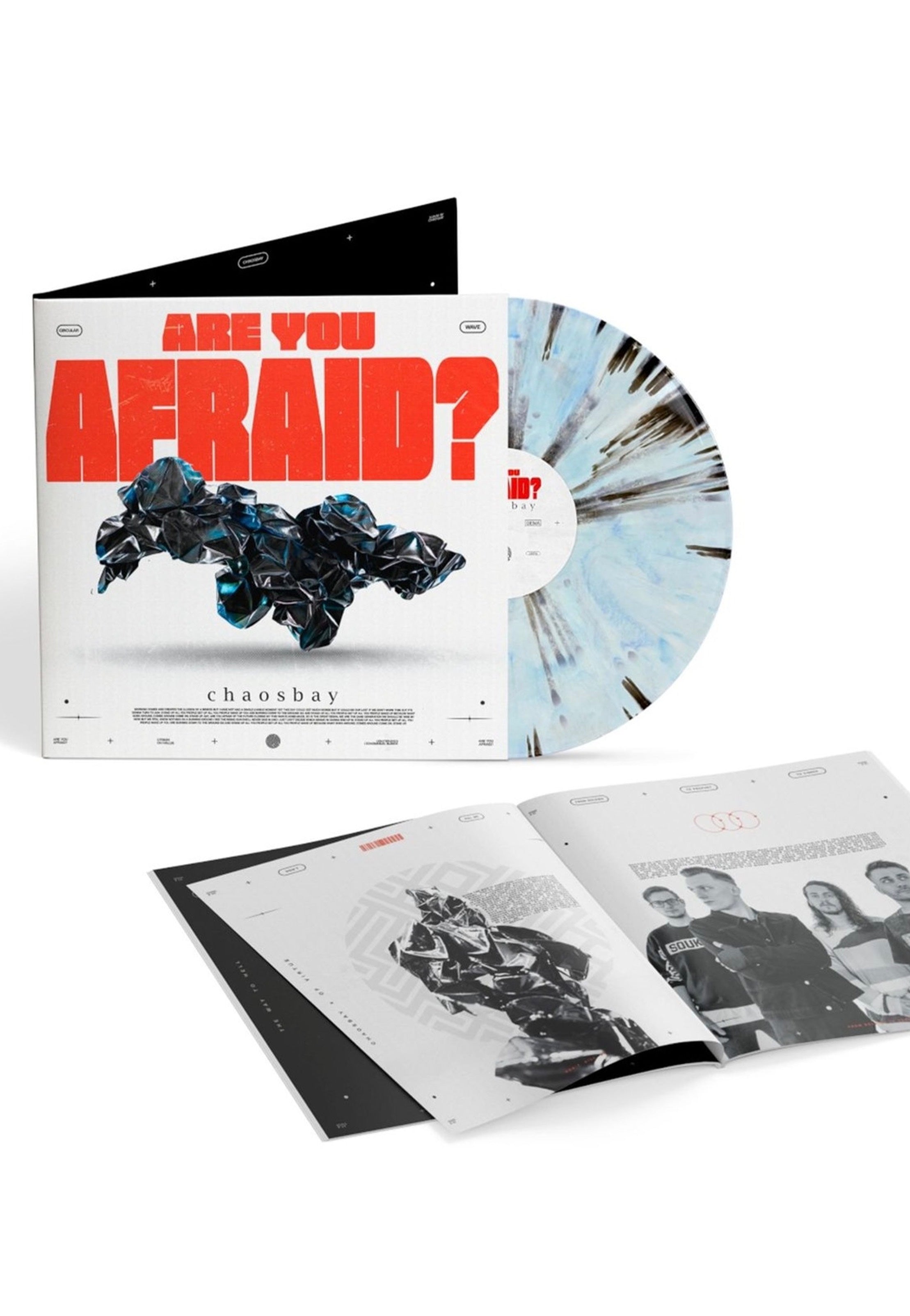 Chaosbay - Are You Afraid? Blue Marble w/ Black - Splattered Vinyl | Neutral-Image