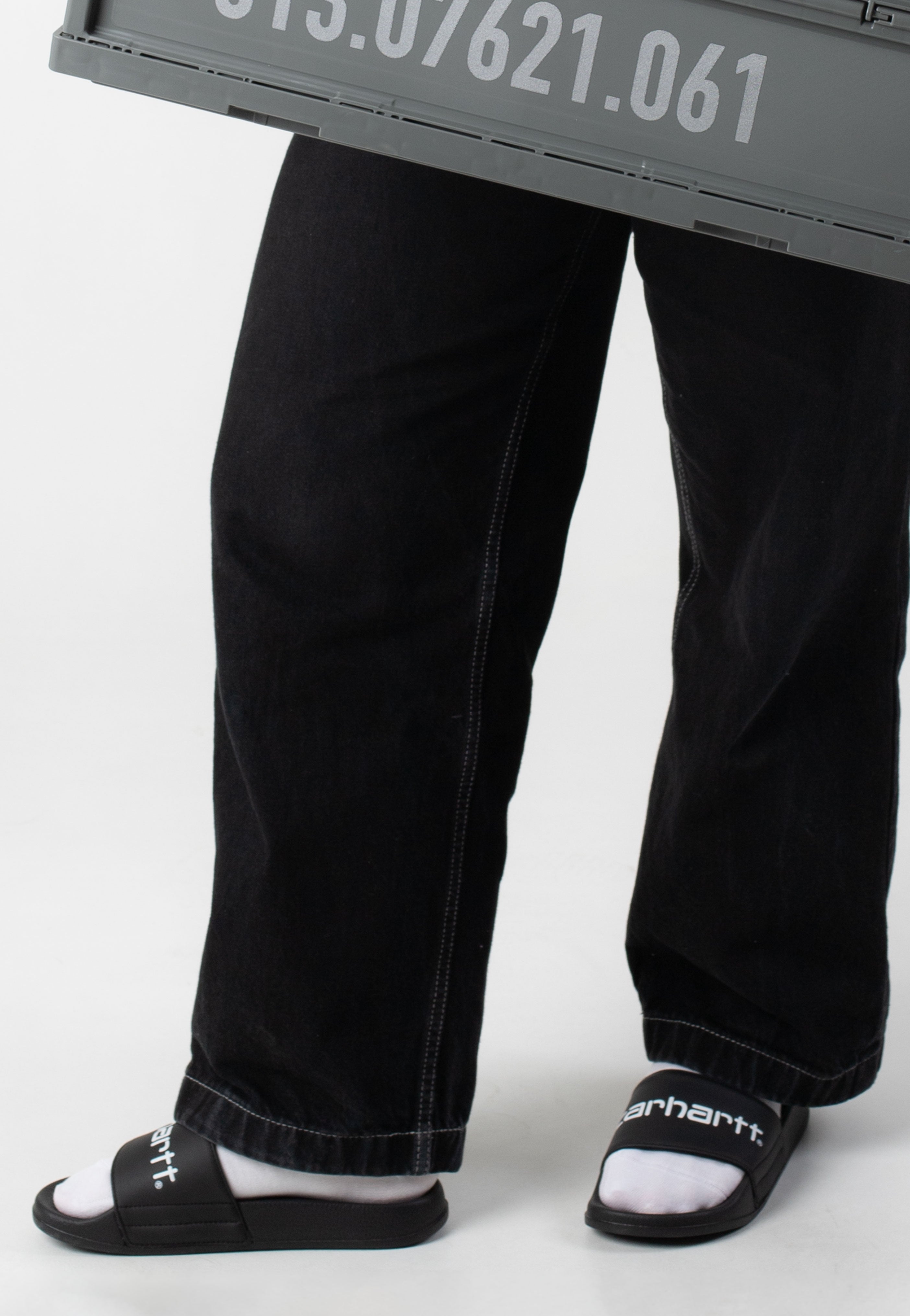 Carhartt WIP - WIP Black/White - Slides | Neutral-Image