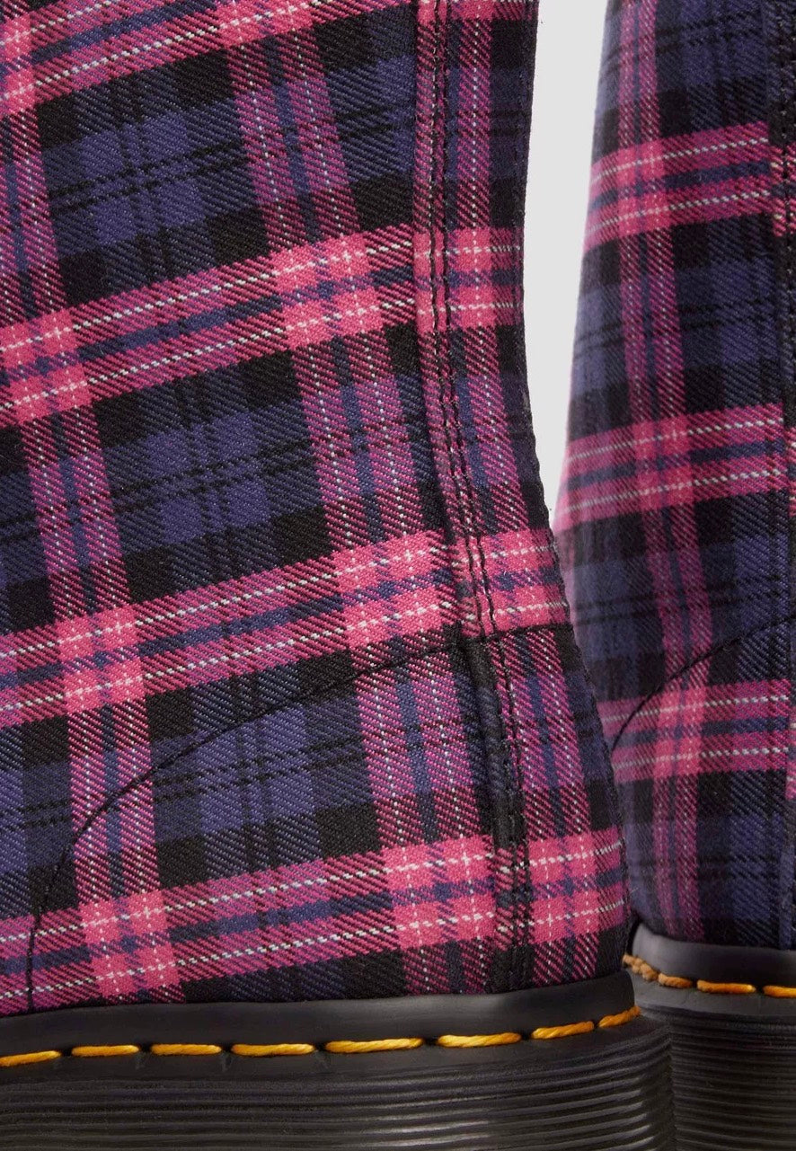 Dr. Martens - 1460 8 Eye Pink Multi Tartan - Girl Shoes | Women-Image