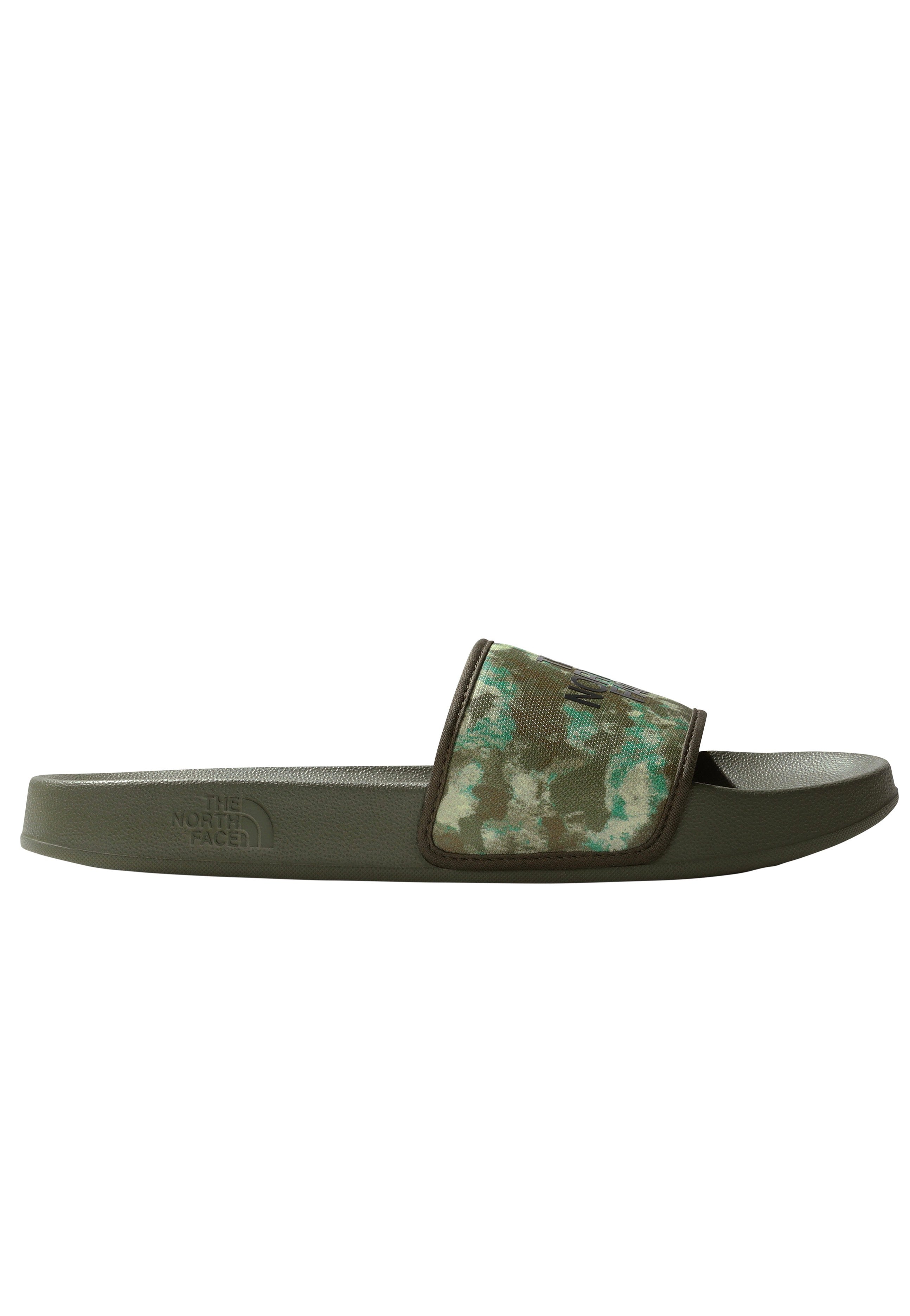 The North Face - Base Camp III Military Olive Stippled Camo Print/TNF Black - Slides | Men-Image