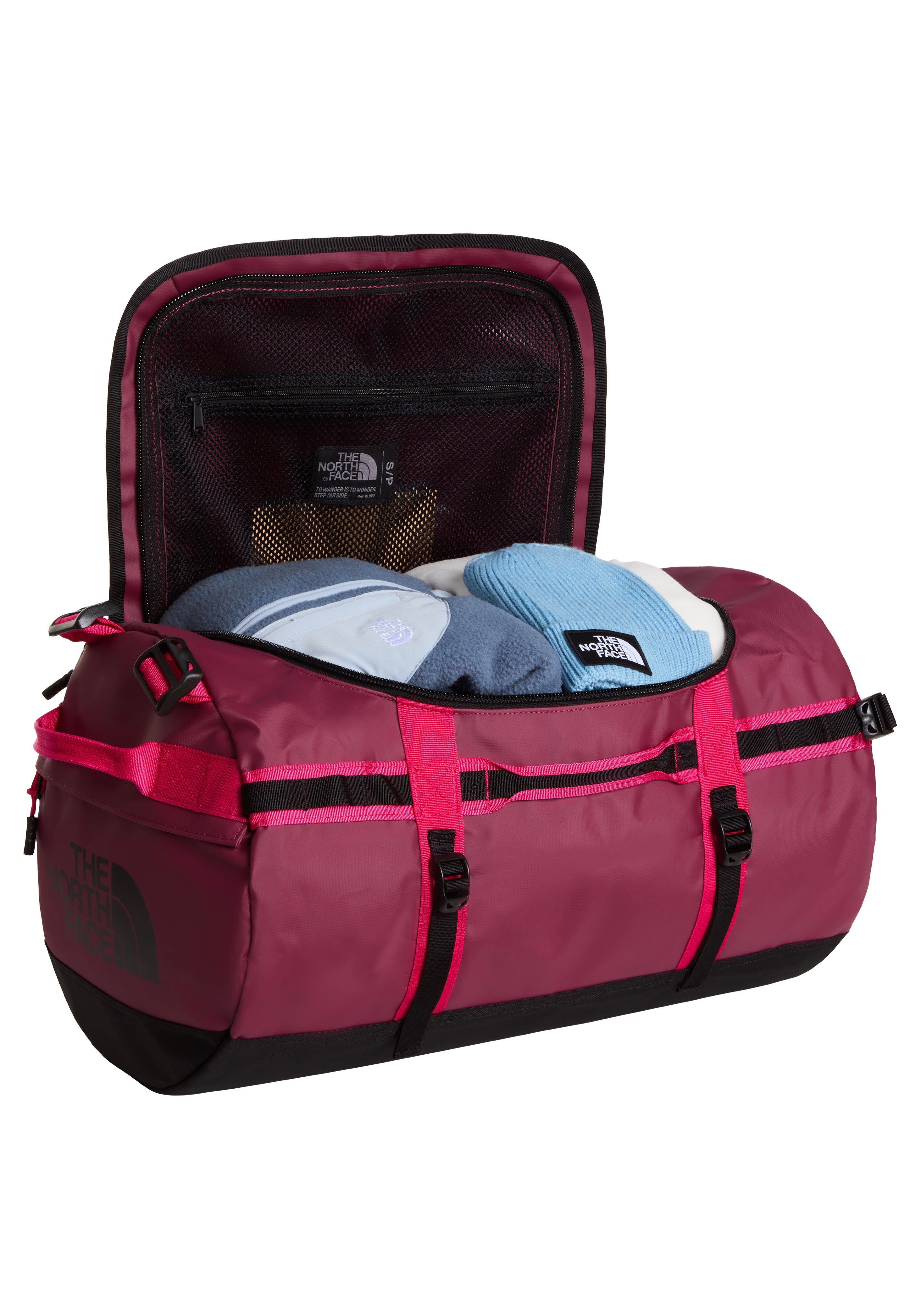 The North Face Base Camp Duffel S Burgundy Crush/TNF Black Dufflebag | Neutral-Image