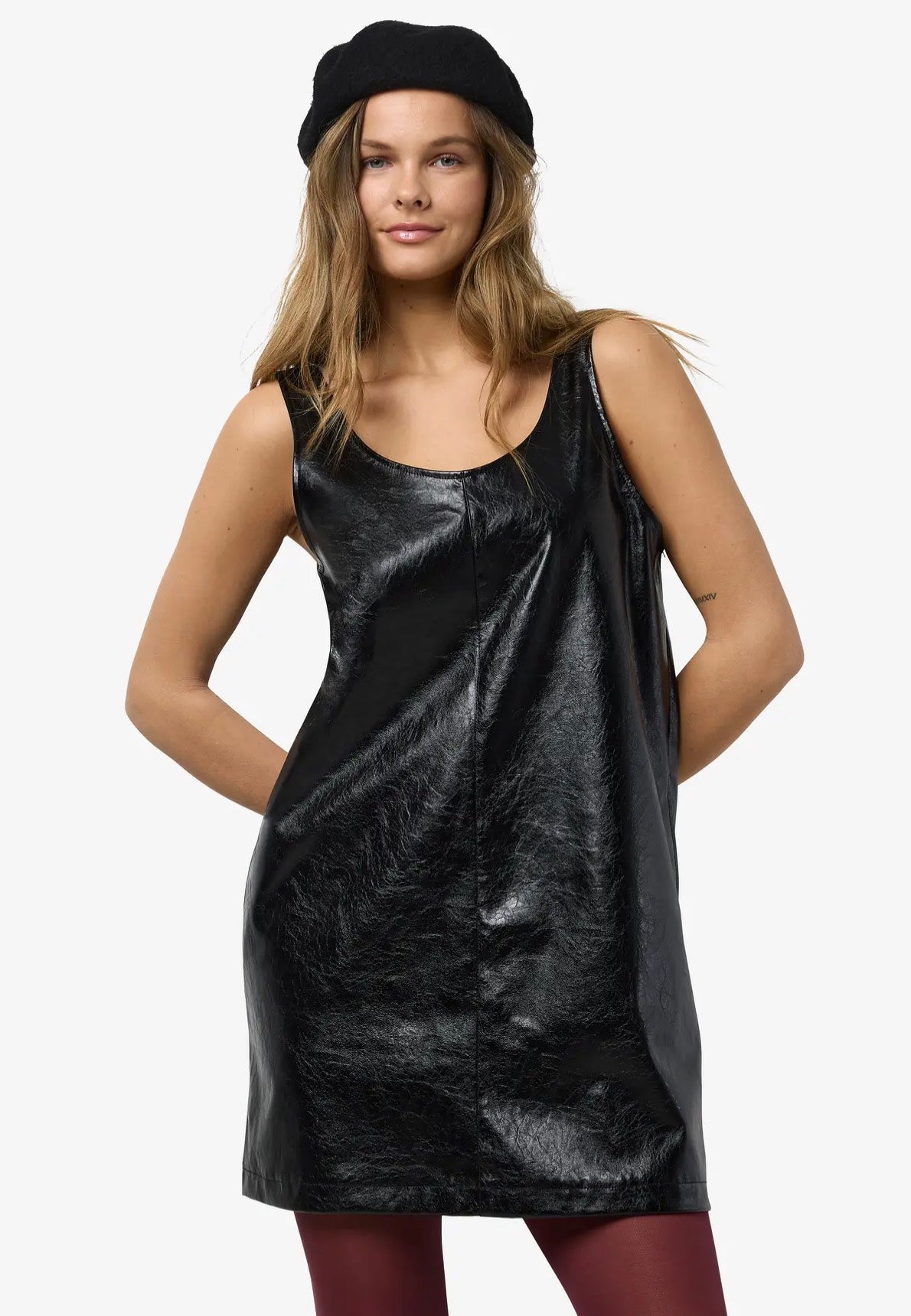 Noisy May - Kane Pinafore Vinyl Black - Dress | Women-Image