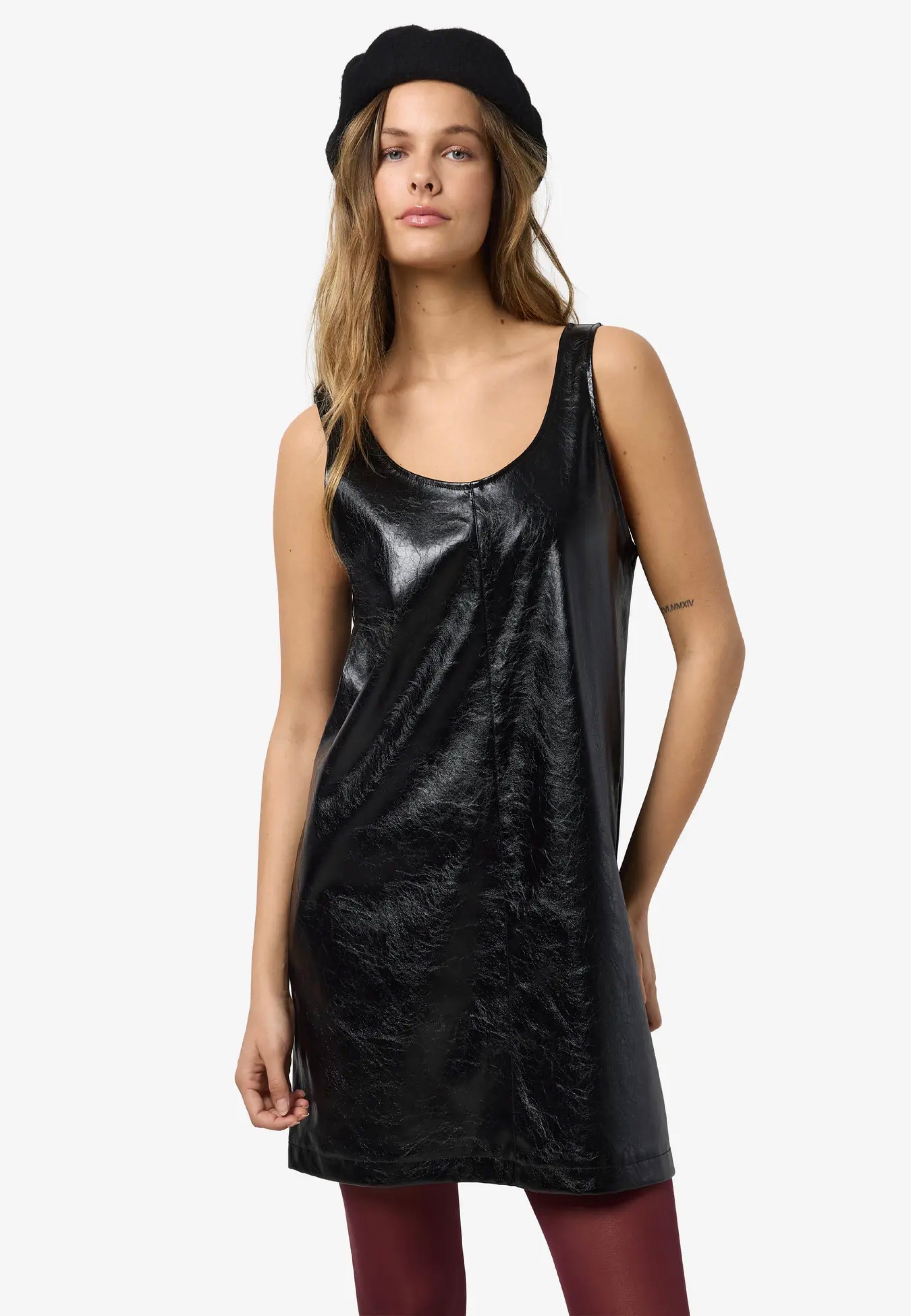 Noisy May - Kane Pinafore Vinyl Black - Dress | Women-Image