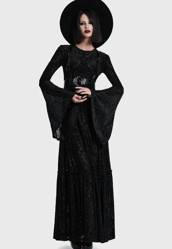 Killstar Daemon's Hex Maxi Black Vestito | Women-Image